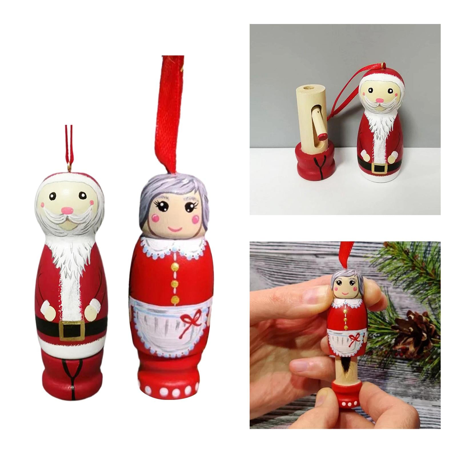 Funny Santa Pendant Hanging Wooden Santa Decoration for Birthday Anniversary Man