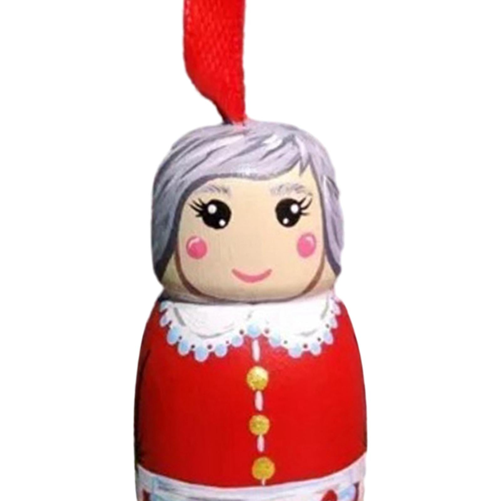 Funny Santa Pendant Hanging Wooden Santa Decoration for Birthday Anniversary Woman