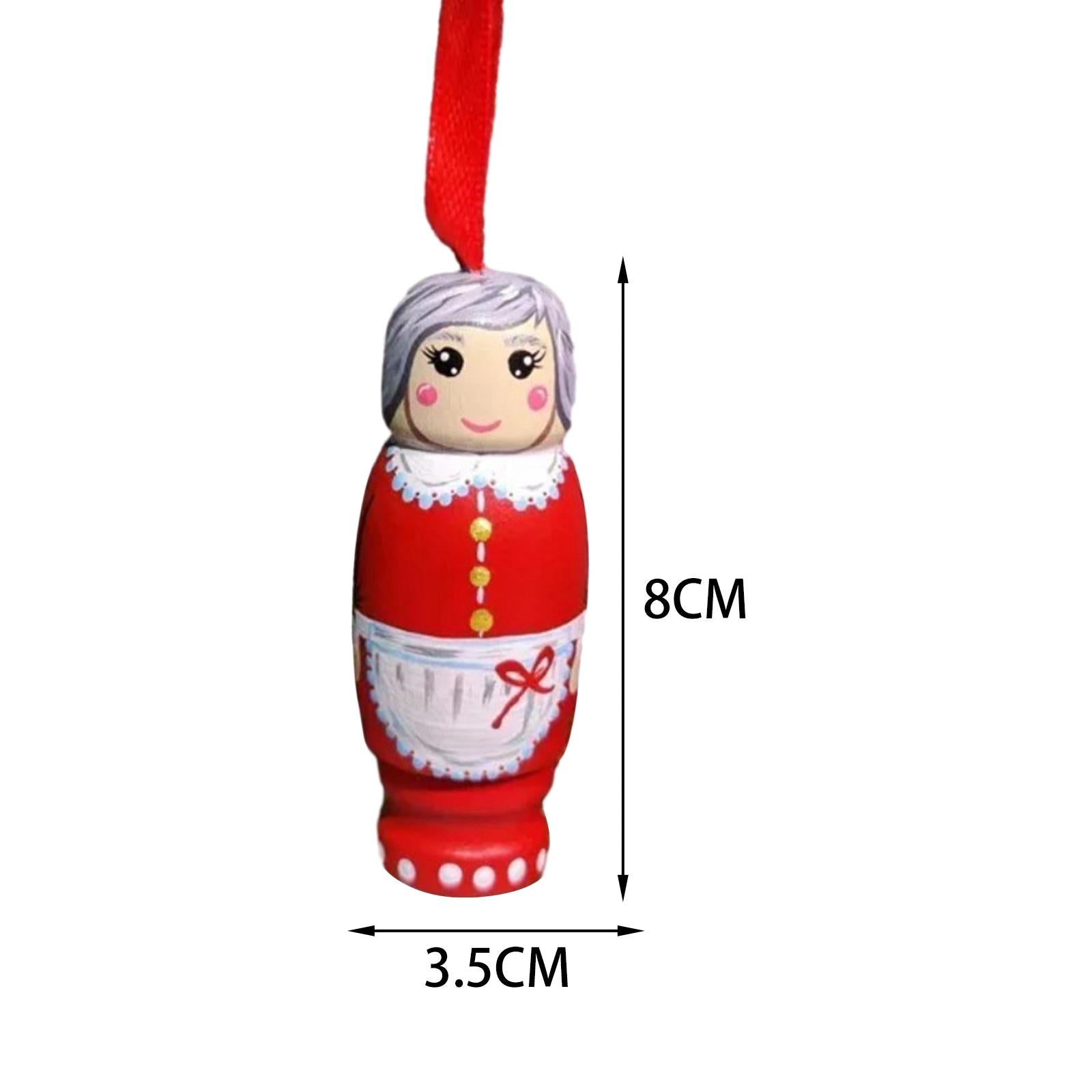 Funny Santa Pendant Hanging Wooden Santa Decoration for Birthday Anniversary Woman