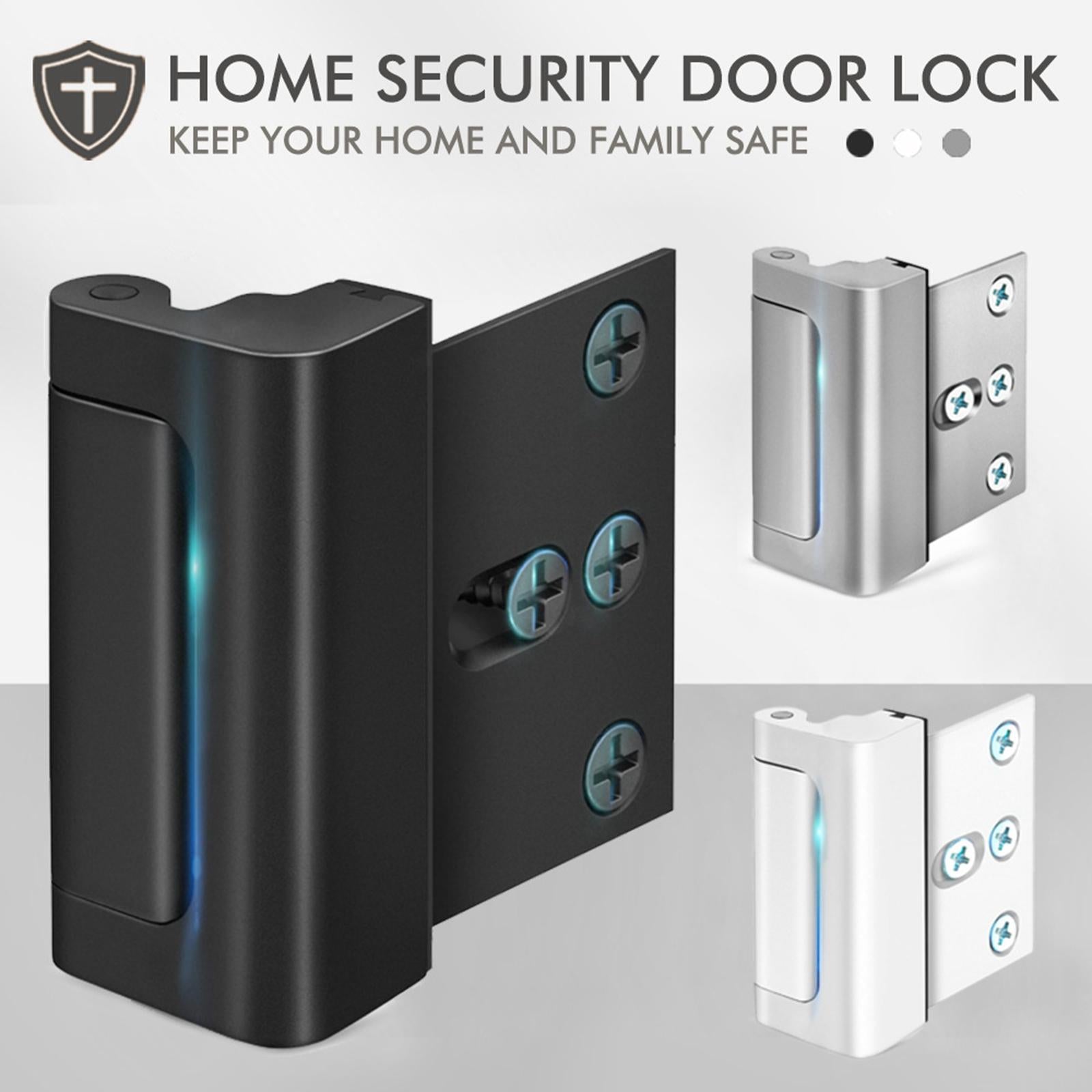Childproof Door Reinforcement Lock Multipurpose Childproof Safety Door Locks Black