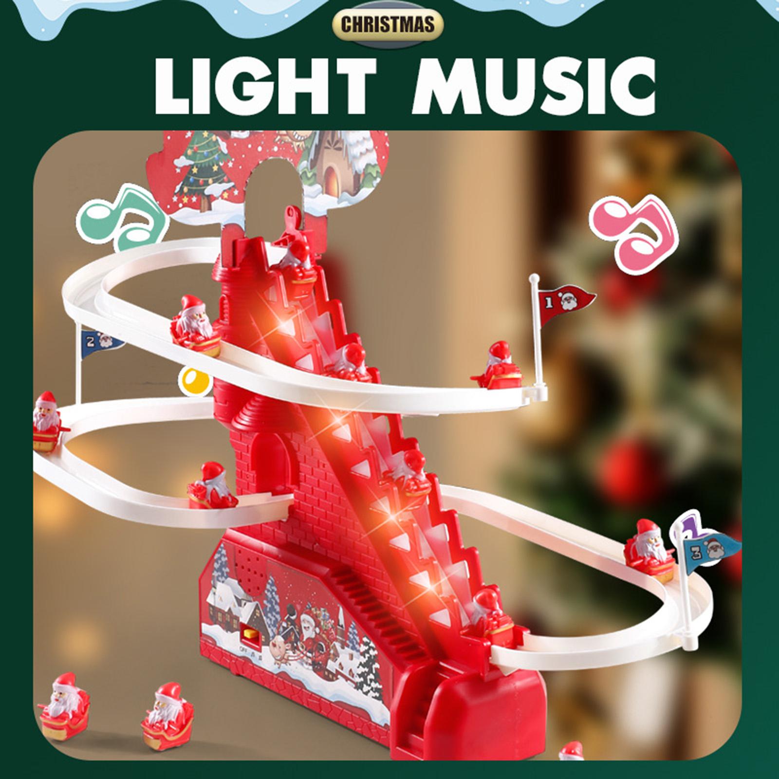 3x Electric Climbing Ladder Santa Claus Gift Funny for Bedroom Desktop Shelf Small
