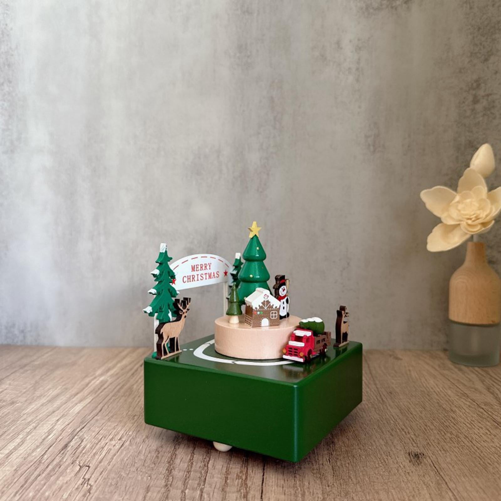 Xmas Music Box Decoration Accessories for Bedroom Living Room Fireplace