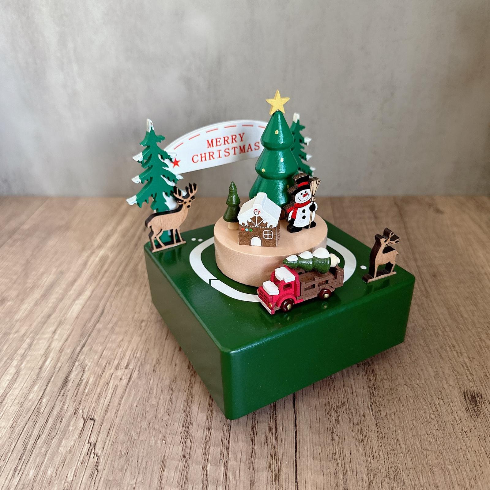 Xmas Music Box Decoration Accessories for Bedroom Living Room Fireplace