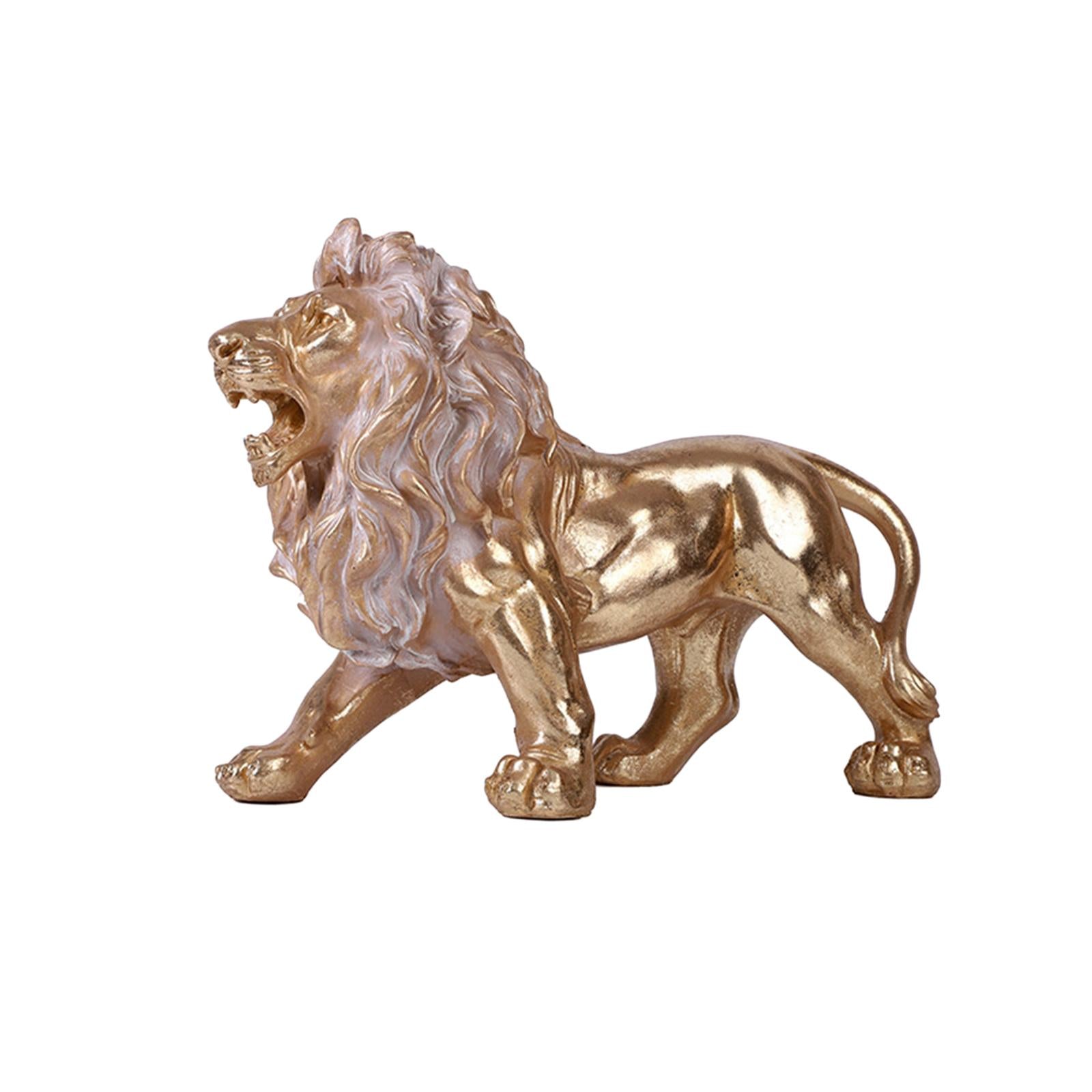 Lion King Statue Sculpture Decorative Crafts for Living Room Bookshelf Decor style C