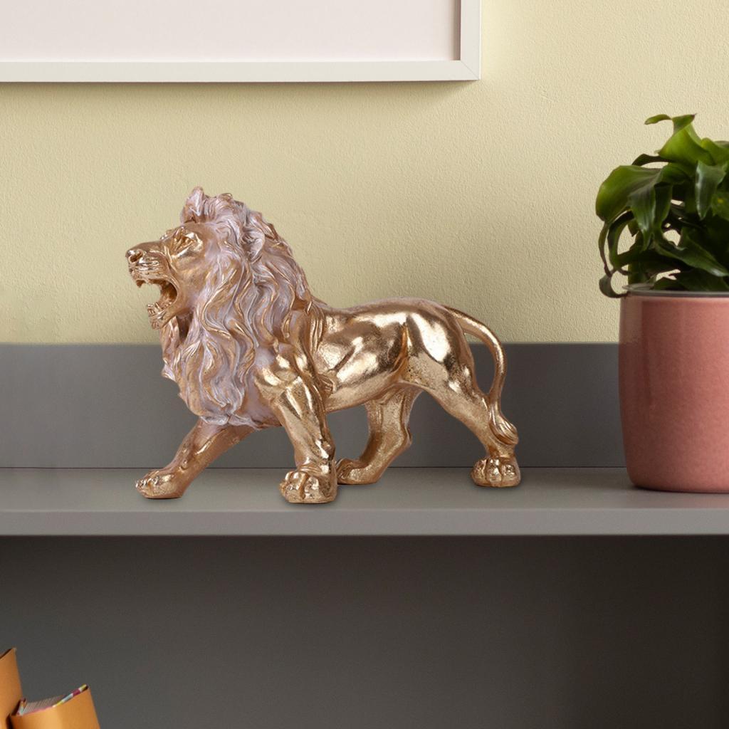 Lion King Statue Sculpture Decorative Crafts for Living Room Bookshelf Decor style D