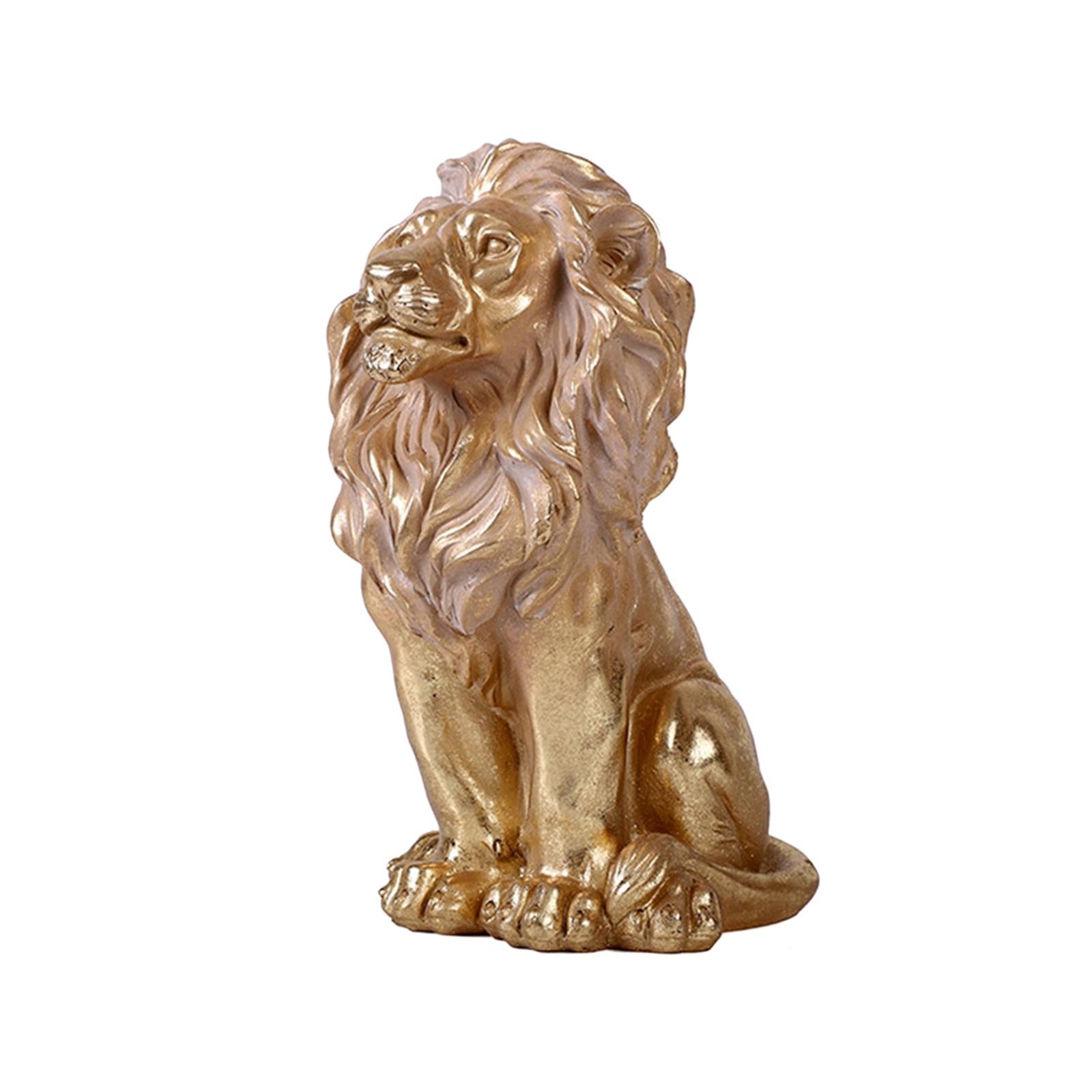 Lion King Statue Sculpture Decorative Crafts for Living Room Bookshelf Decor style D