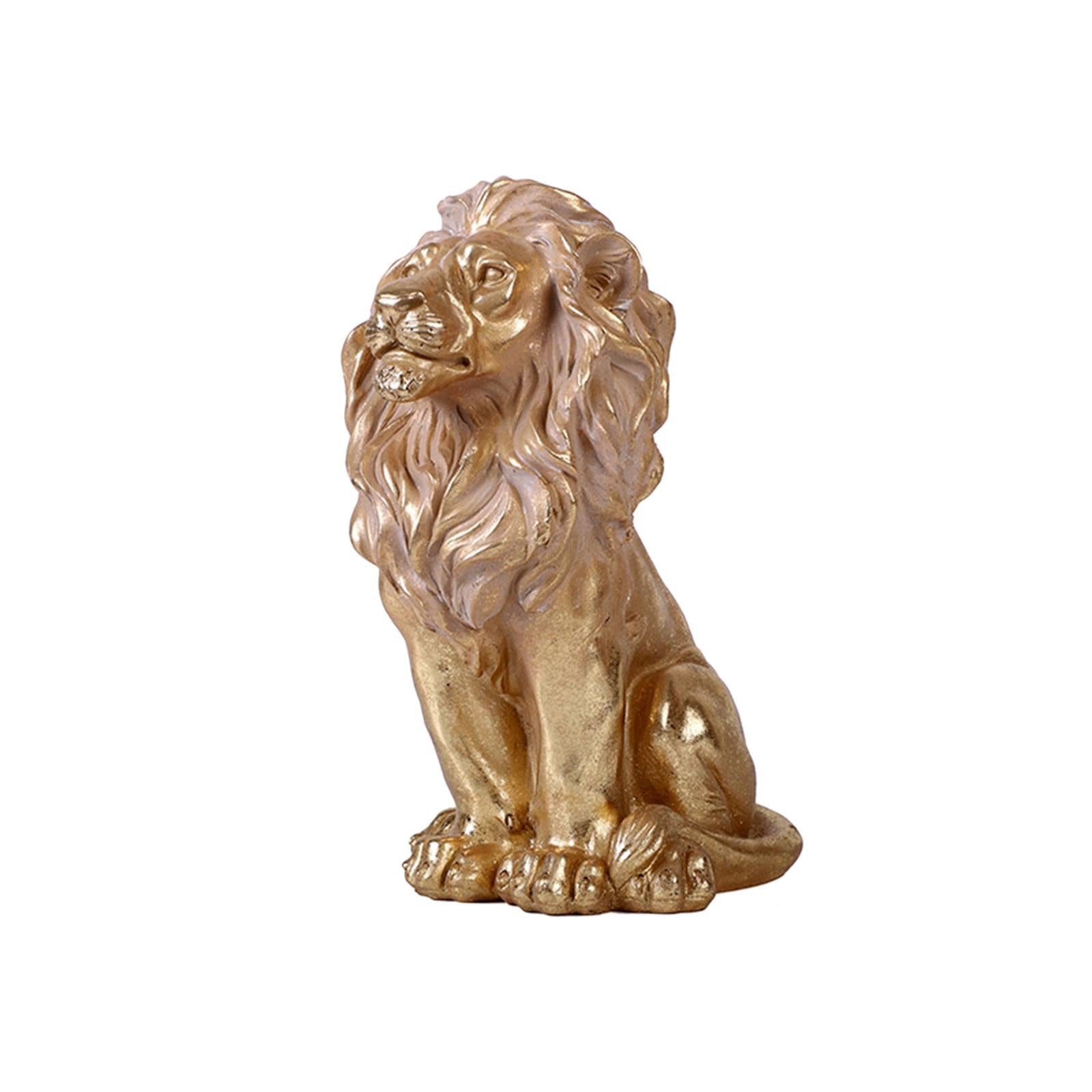 Lion King Statue Sculpture Decorative Crafts for Living Room Bookshelf Decor style D
