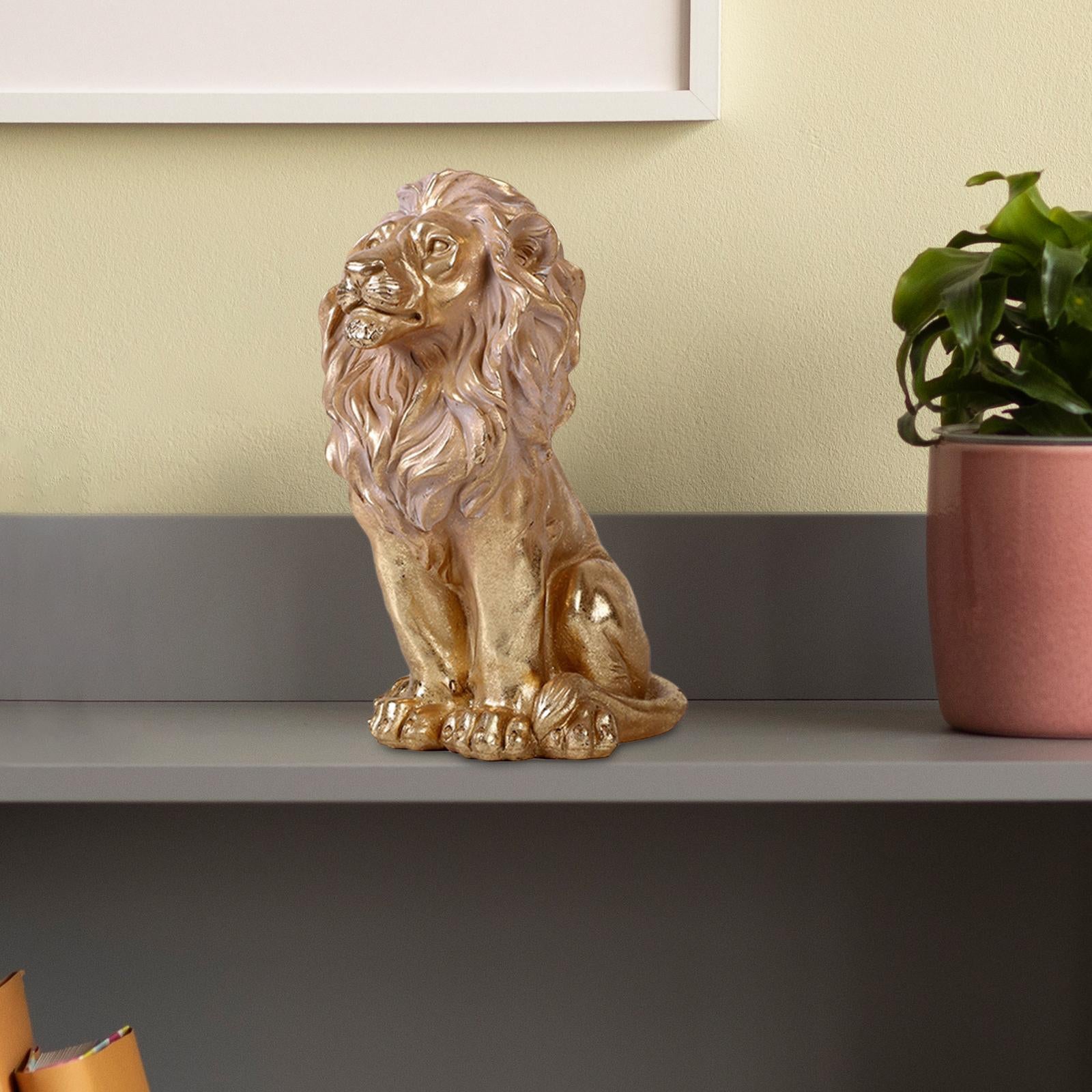 Lion King Statue Sculpture Decorative Crafts for Living Room Bookshelf Decor style D