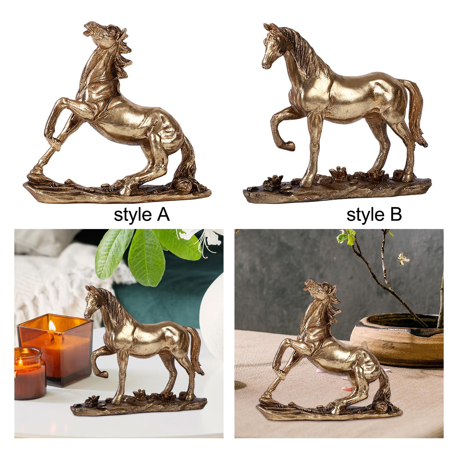 Horse Statue Resin Handicraft Horse Figurines for Cabinet Office Living Room style A