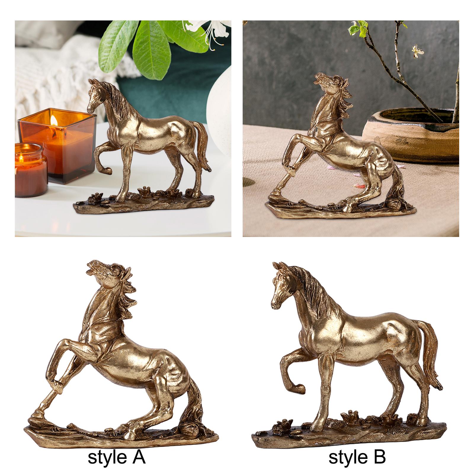 Horse Statue Resin Handicraft Horse Figurines for Cabinet Office Living Room style A