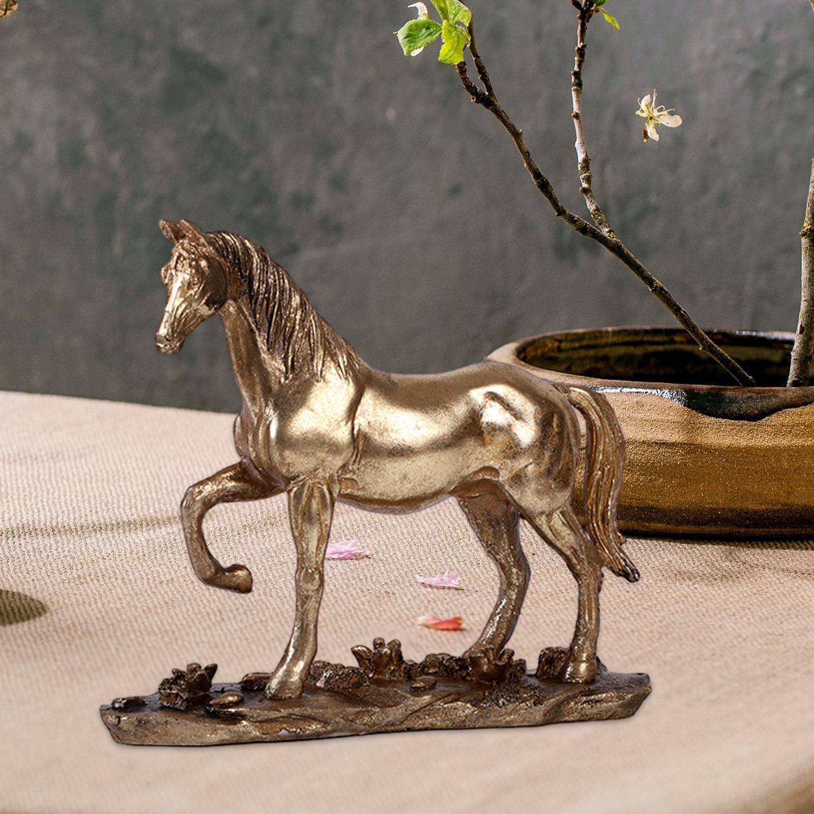 Horse Statue Resin Handicraft Horse Figurines for Cabinet Office Living Room style B