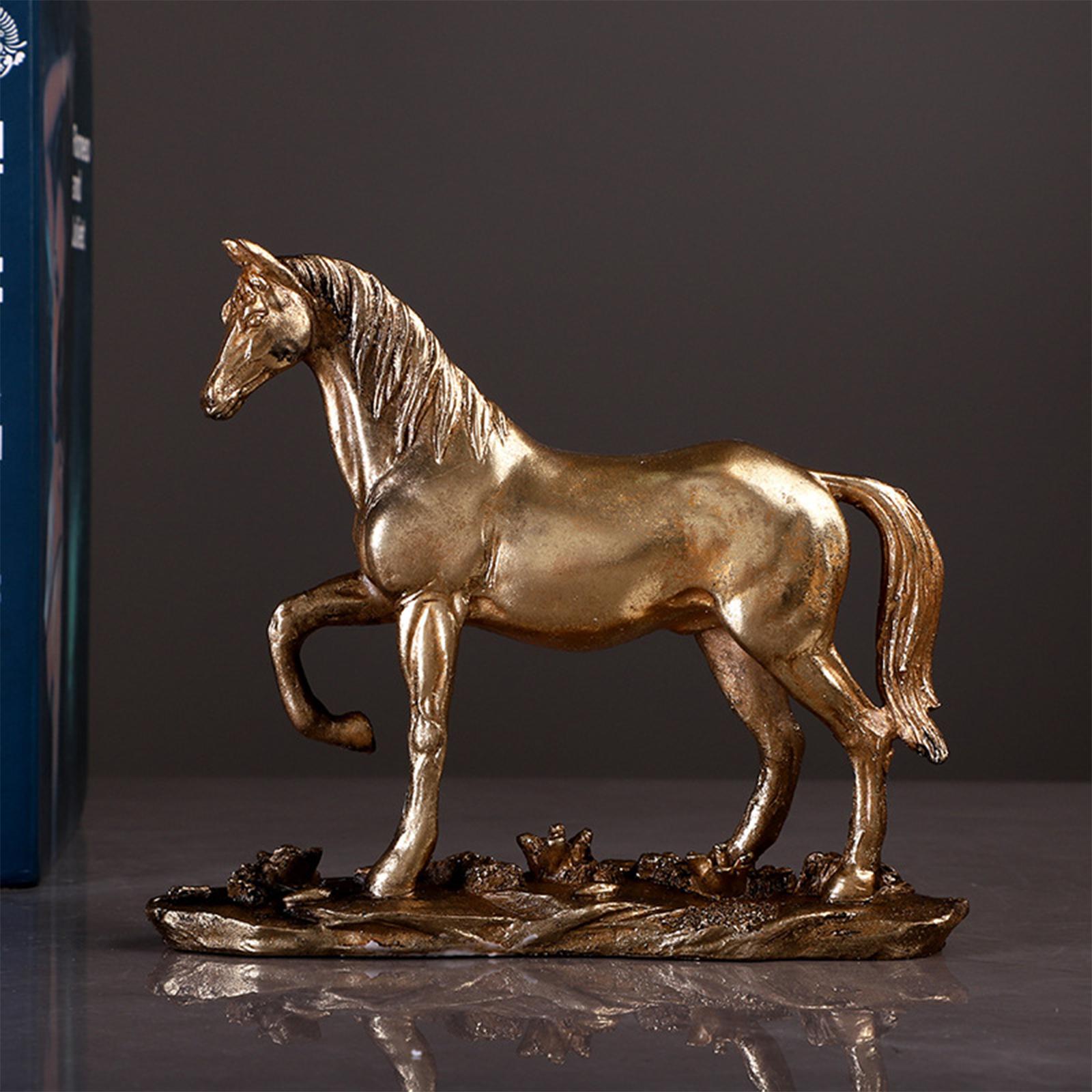 Horse Statue Resin Handicraft Horse Figurines for Cabinet Office Living Room style B