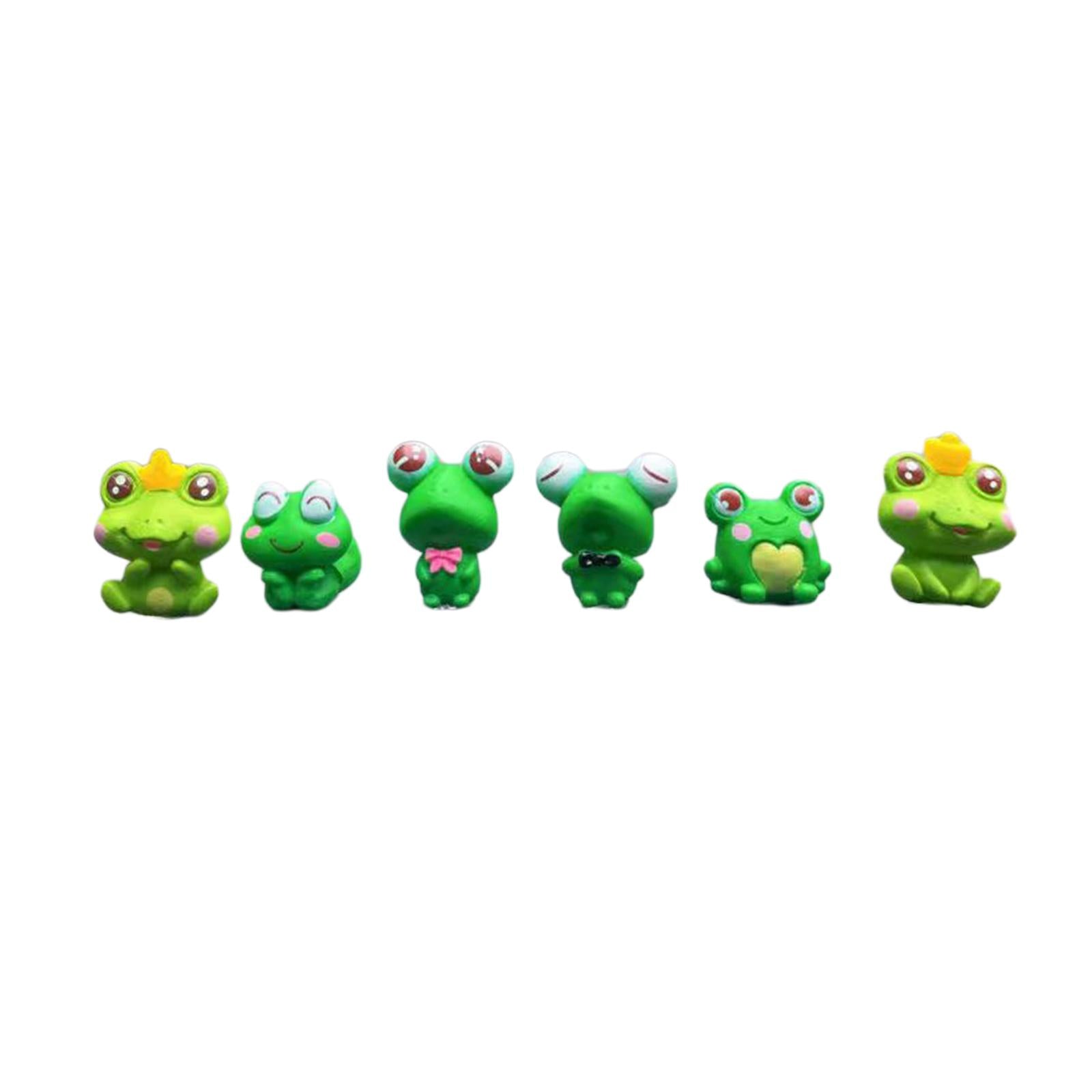 Car Dashboard Ornament Frog Cute Accessories for Automobile Bedroom Tabletop 6 frog ornaments