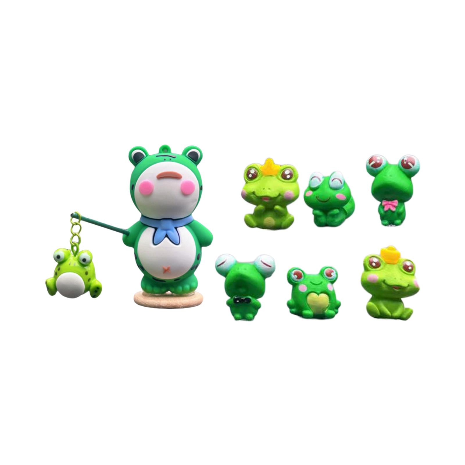 Car Dashboard Ornament Frog Cute Accessories for Automobile Bedroom Tabletop 8 frog ornaments