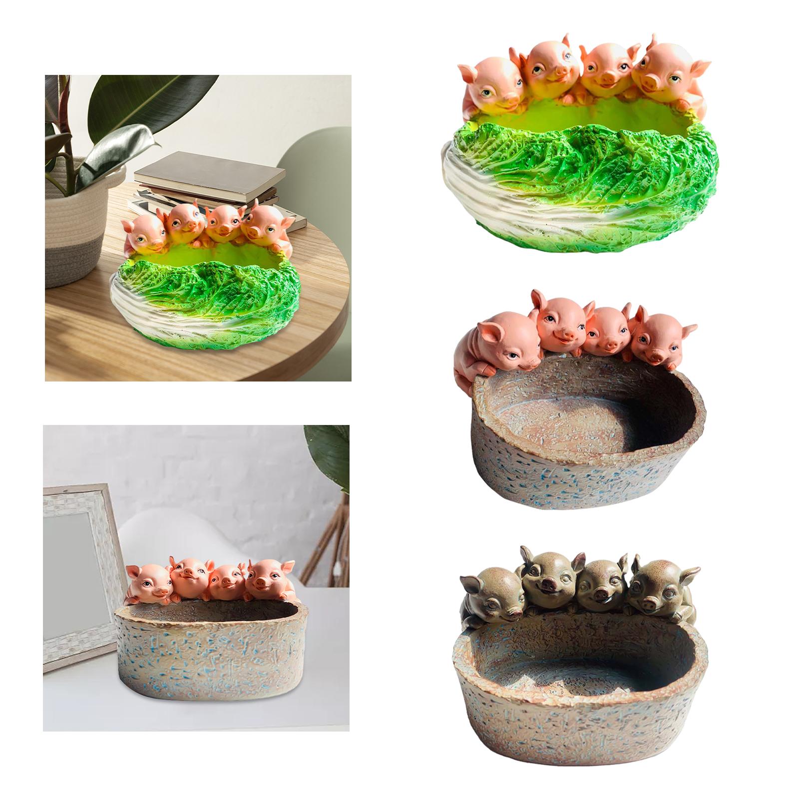 Flower Pot Cute Animals Indoor Planters for Office Home Animal Bonsai Holder Cabbage pink pig