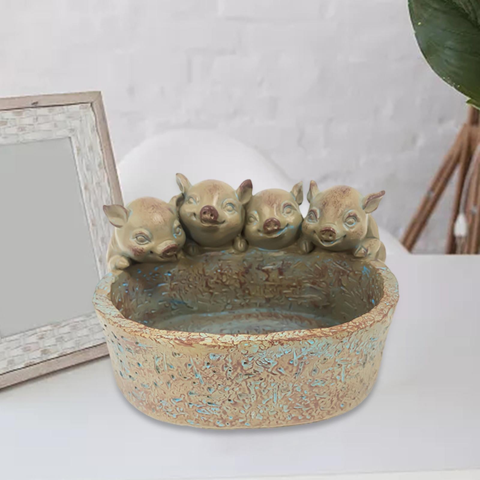 Flower Pot Cute Animals Indoor Planters for Office Home Animal Bonsai Holder Gray pig