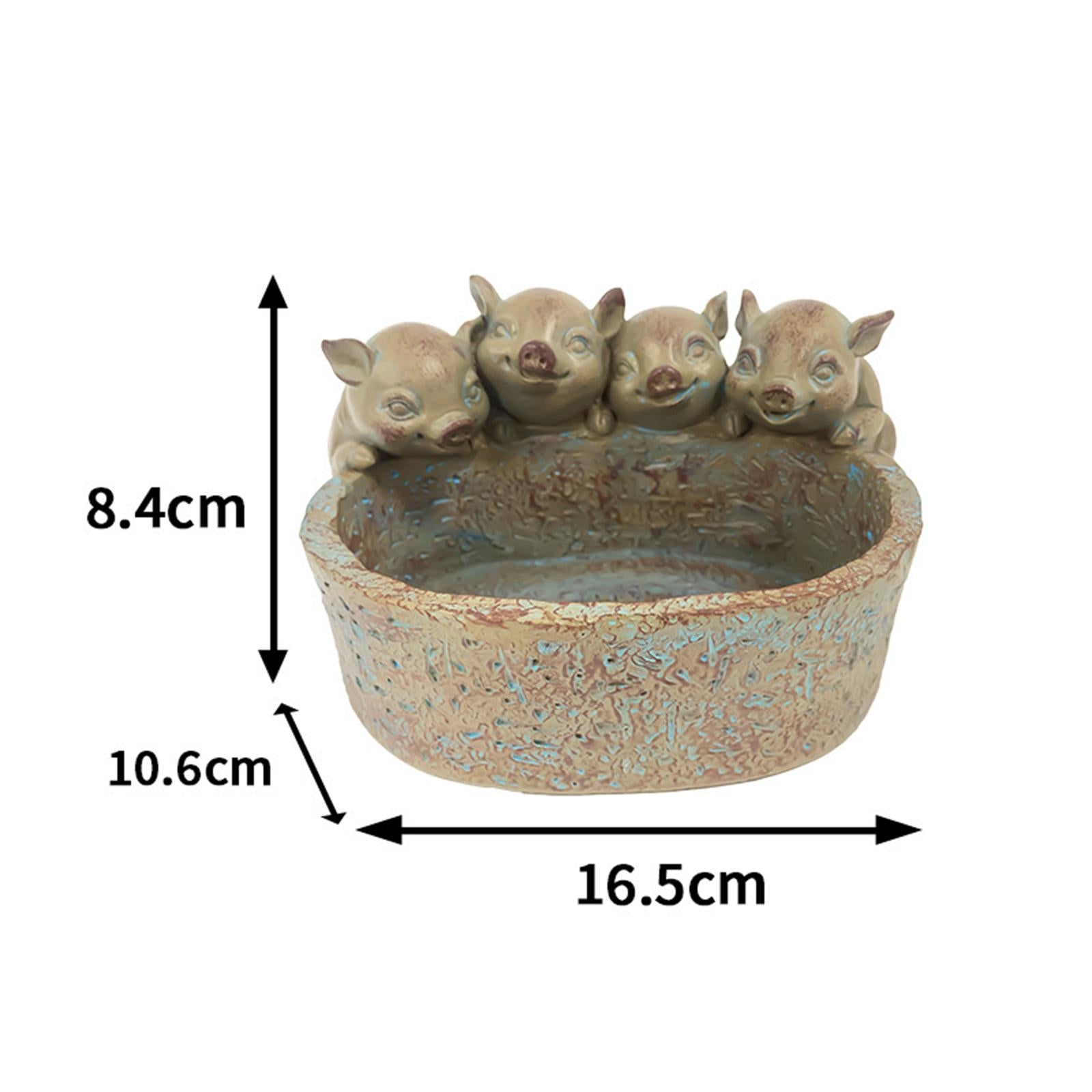 Flower Pot Cute Animals Indoor Planters for Office Home Animal Bonsai Holder Gray pig