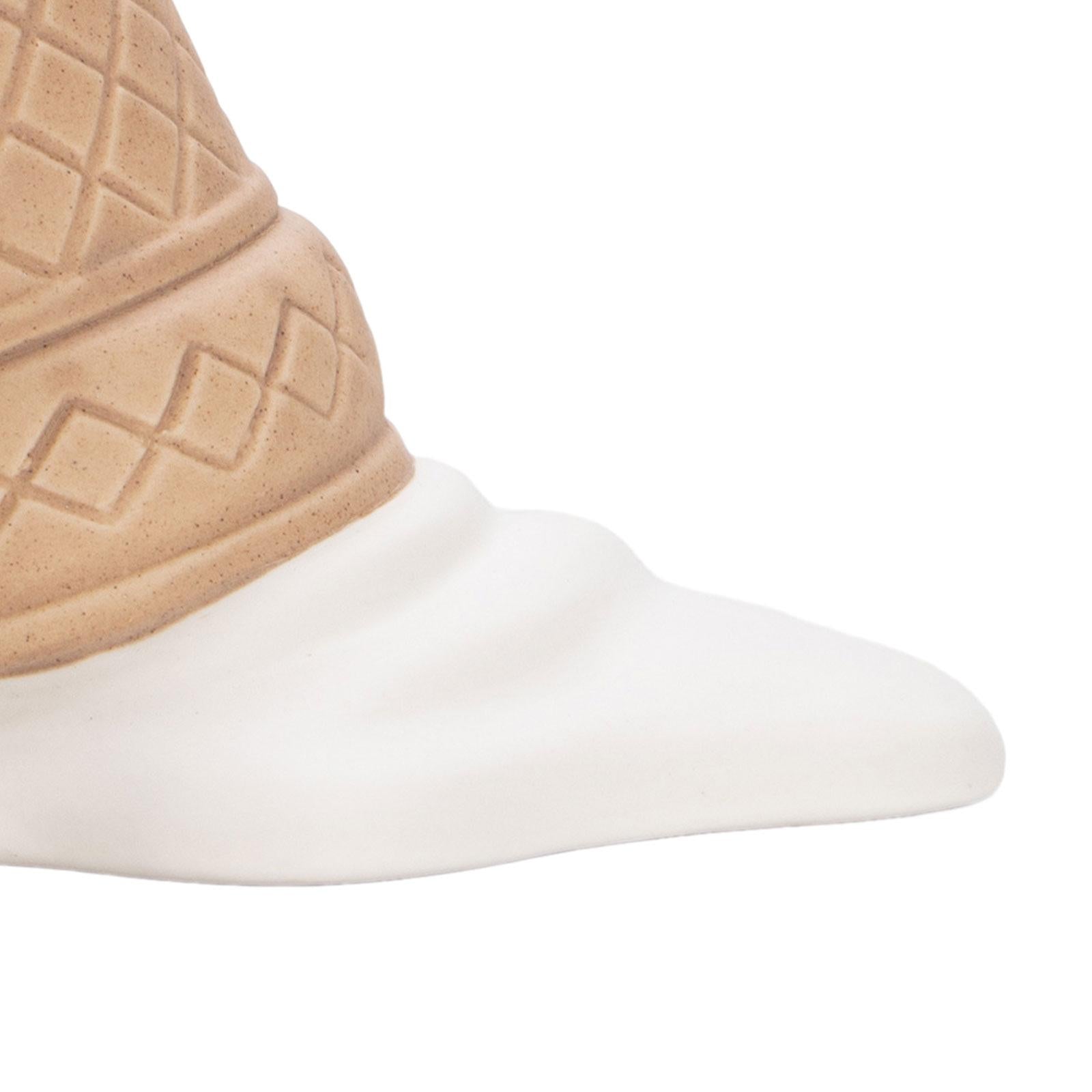 Ceramic Ice Cream Shape Vase Ornament Cute Sculpture for Home Office Bedroom