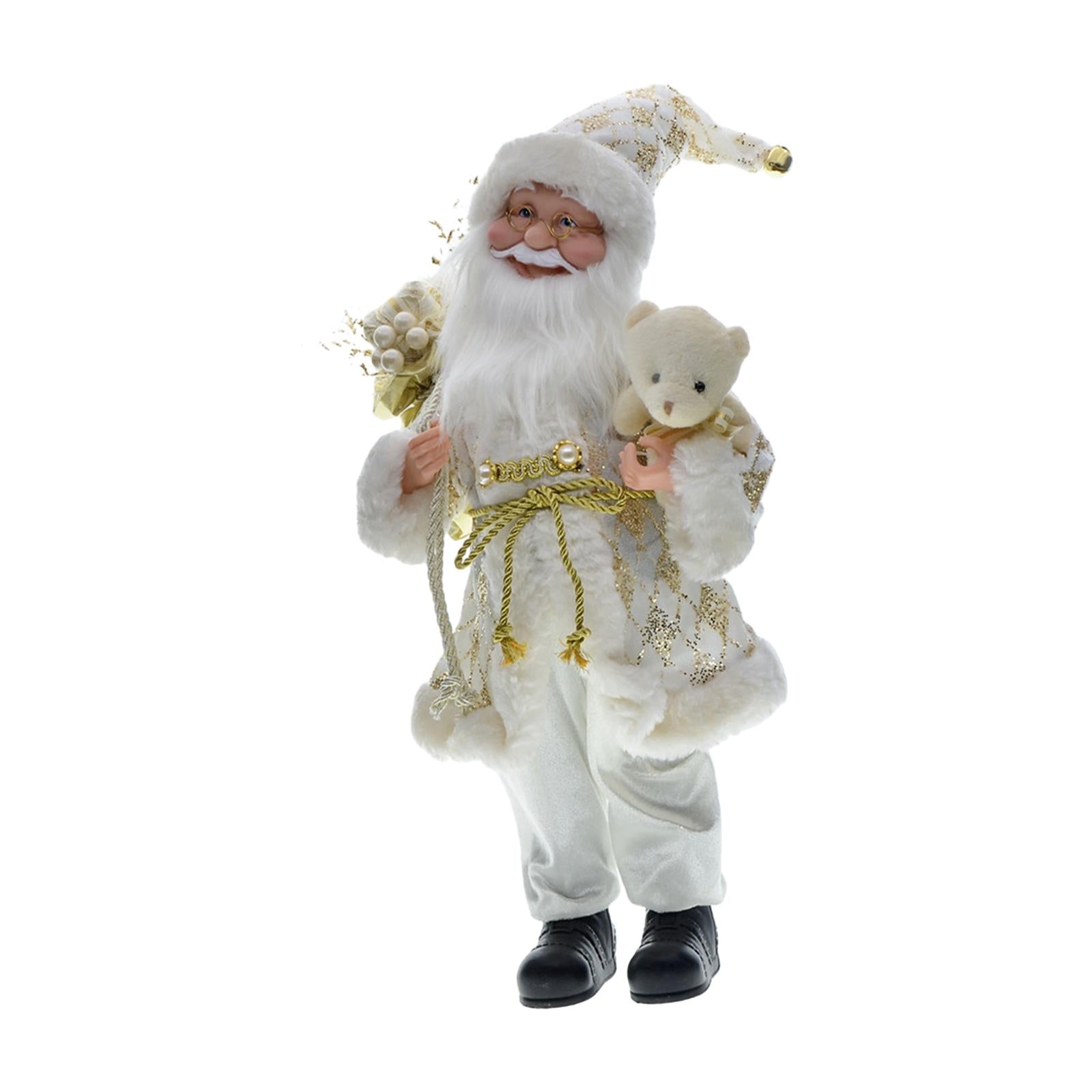 Holiday Decoration Home Ornament Statue Gift Standing Santa Claus Decoration Style C