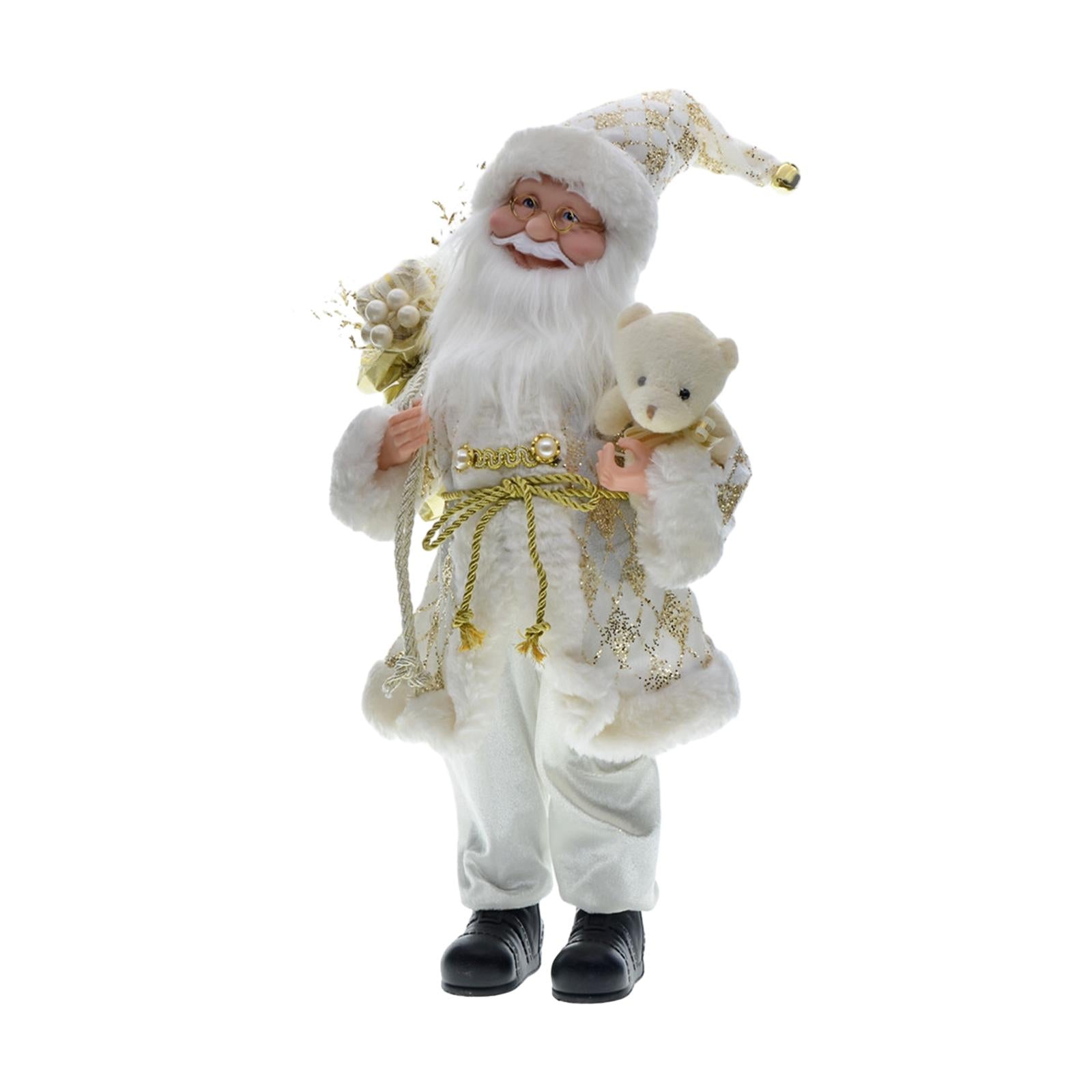 Holiday Decoration Home Ornament Statue Gift Standing Santa Claus Decoration Style C
