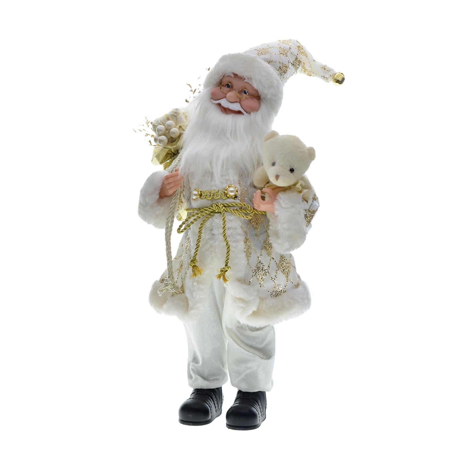 Holiday Decoration Home Ornament Statue Gift Standing Santa Claus Decoration Style C