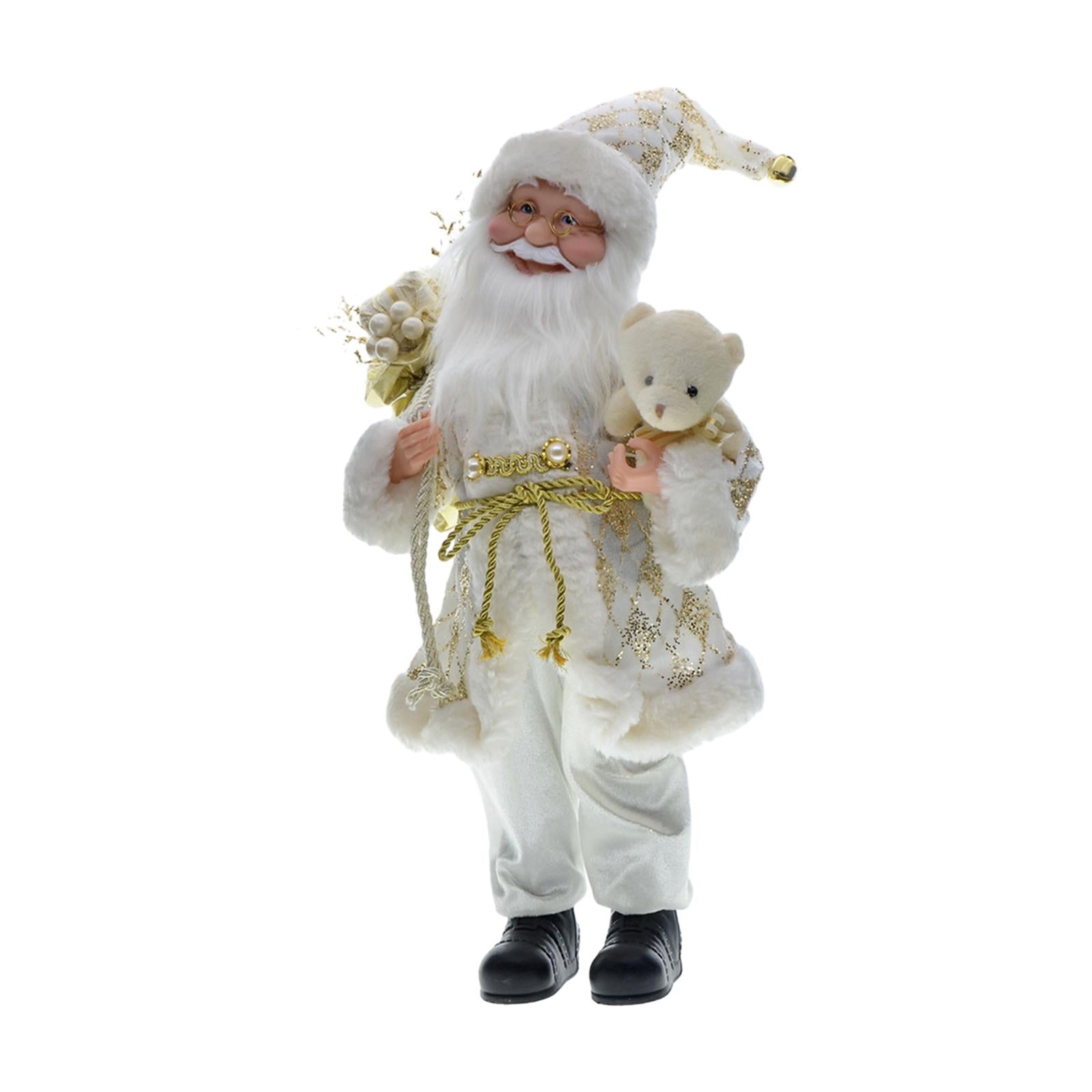 Holiday Decoration Home Ornament Statue Gift Standing Santa Claus Decoration Style C