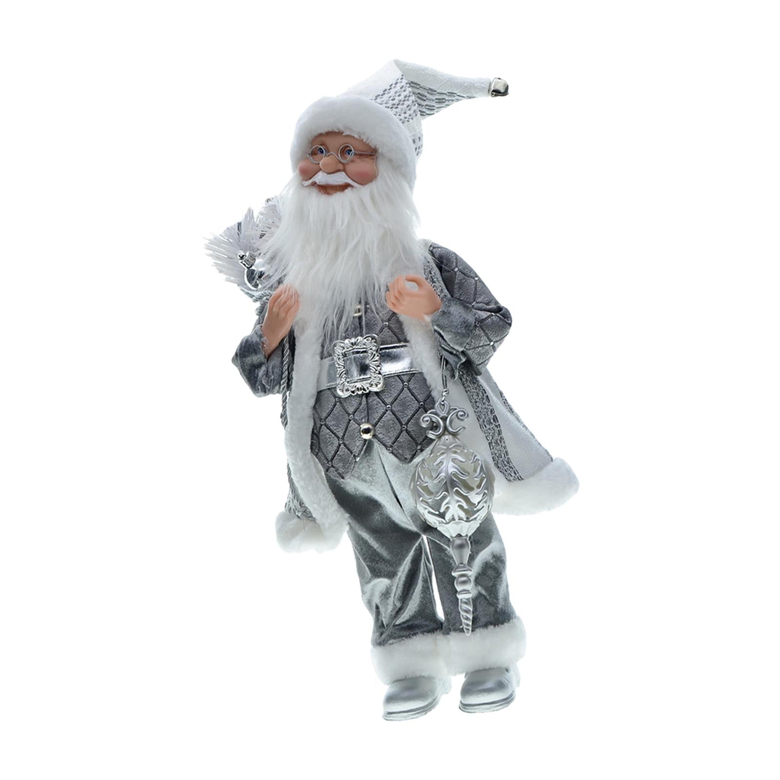 Holiday Decoration Home Ornament Statue Gift Standing Santa Claus Decoration Style D
