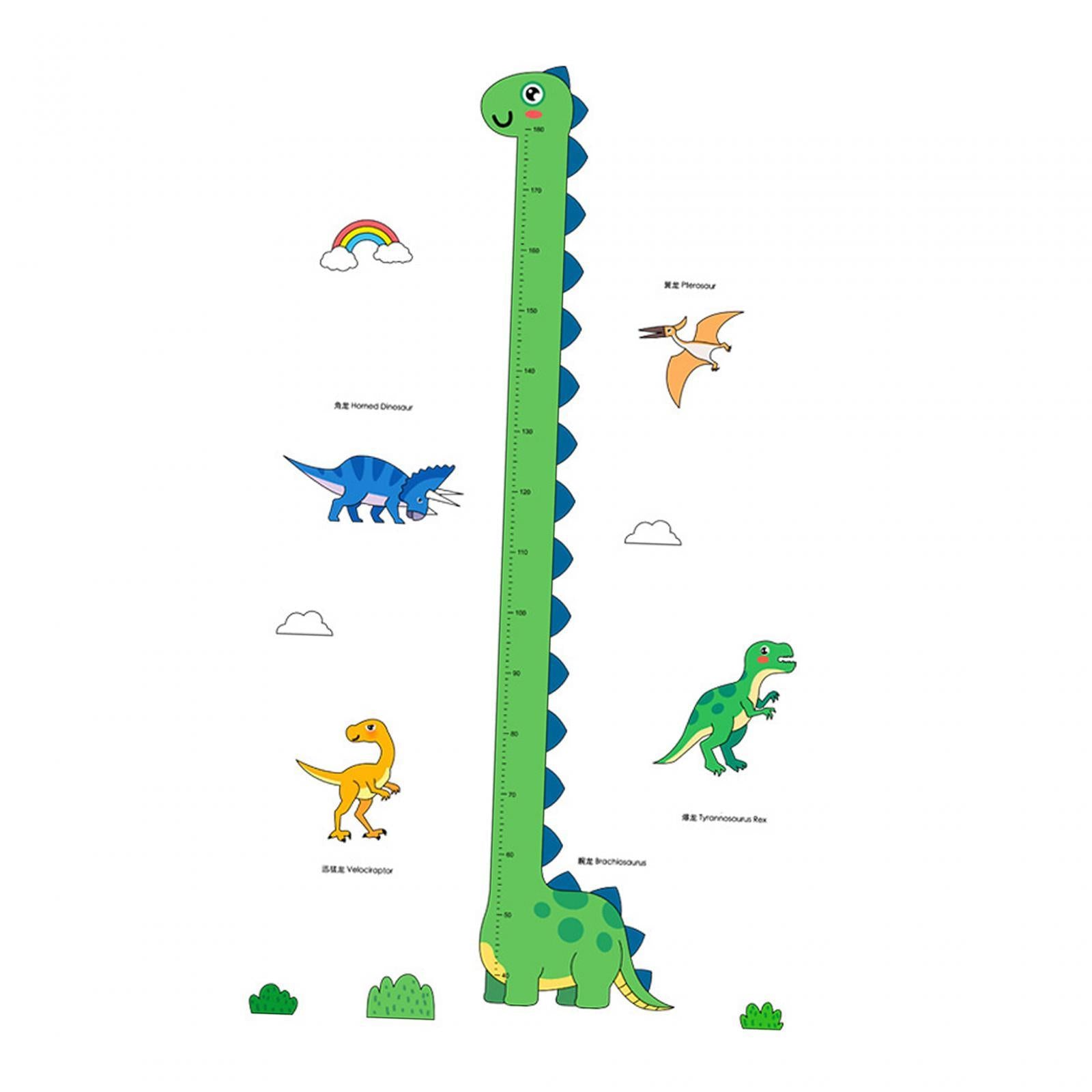 Height Growth Chart Wall Sticker Max 180cm for Kids Nursery Corridor Bedroom Dinosaur