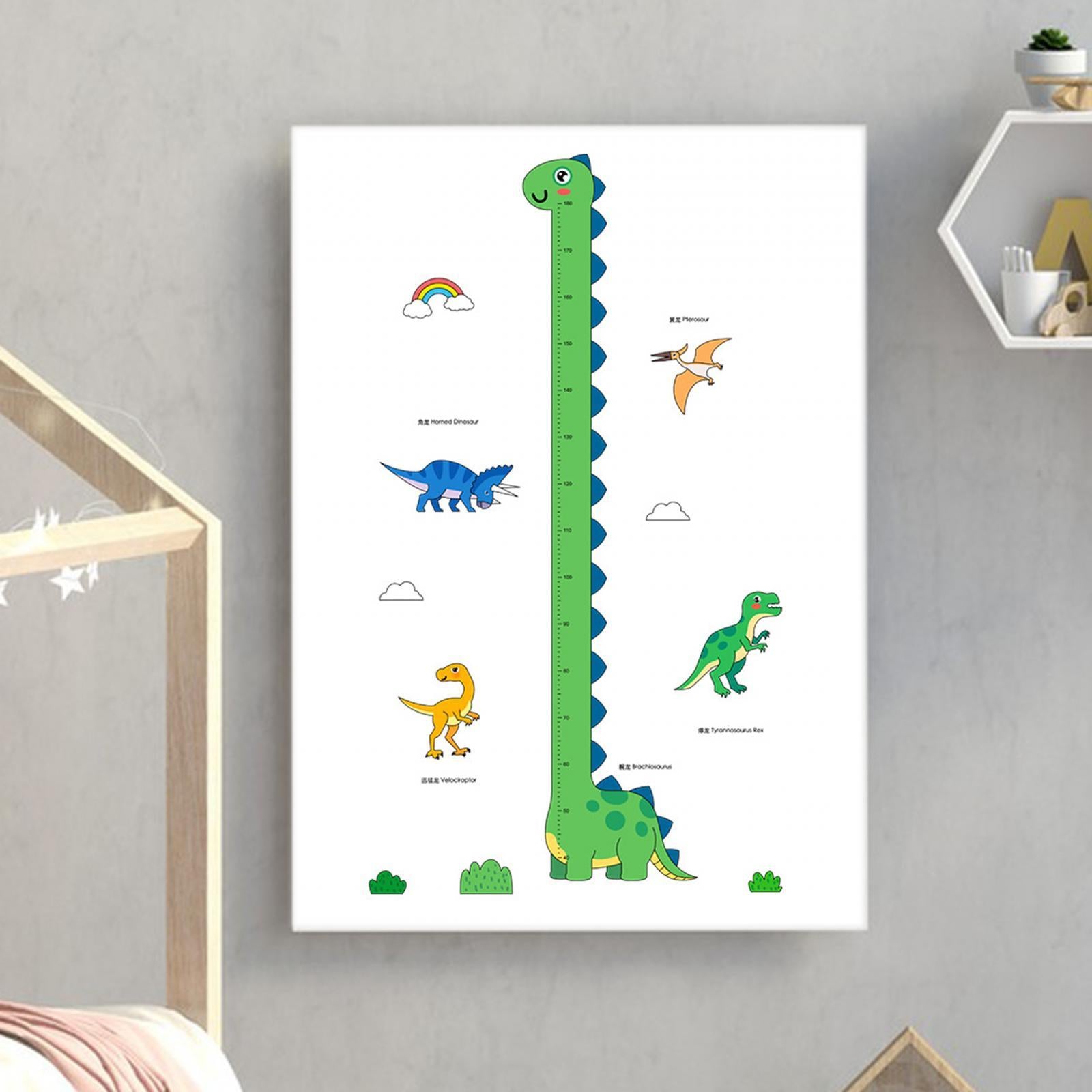 Height Growth Chart Wall Sticker Max 180cm for Kids Nursery Corridor Bedroom Dinosaur