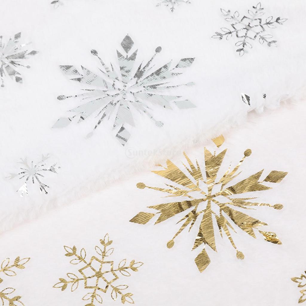 Xmas Tree Skirt Warm Round Xmas Tree Mat for Indoor Outdoor New Year Holiday 60cm silver
