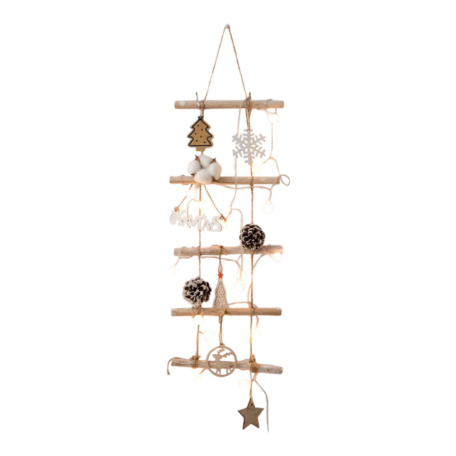 Xmas Tree Branch Decoration Lights Decor Wall for Office Living Room Bedroom Style C