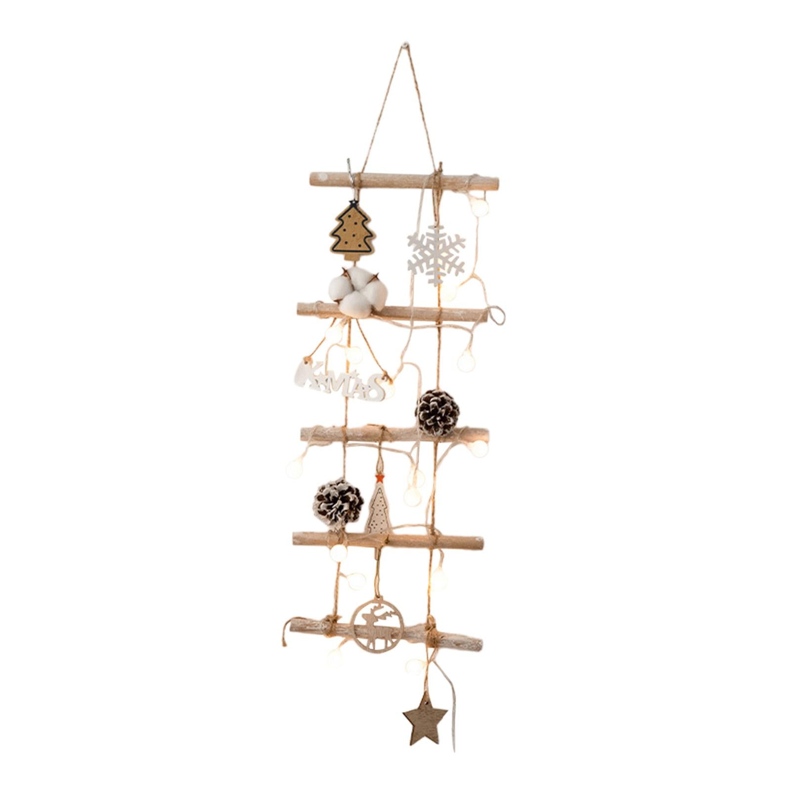 Xmas Tree Branch Decoration Lights Decor Wall for Office Living Room Bedroom Style C