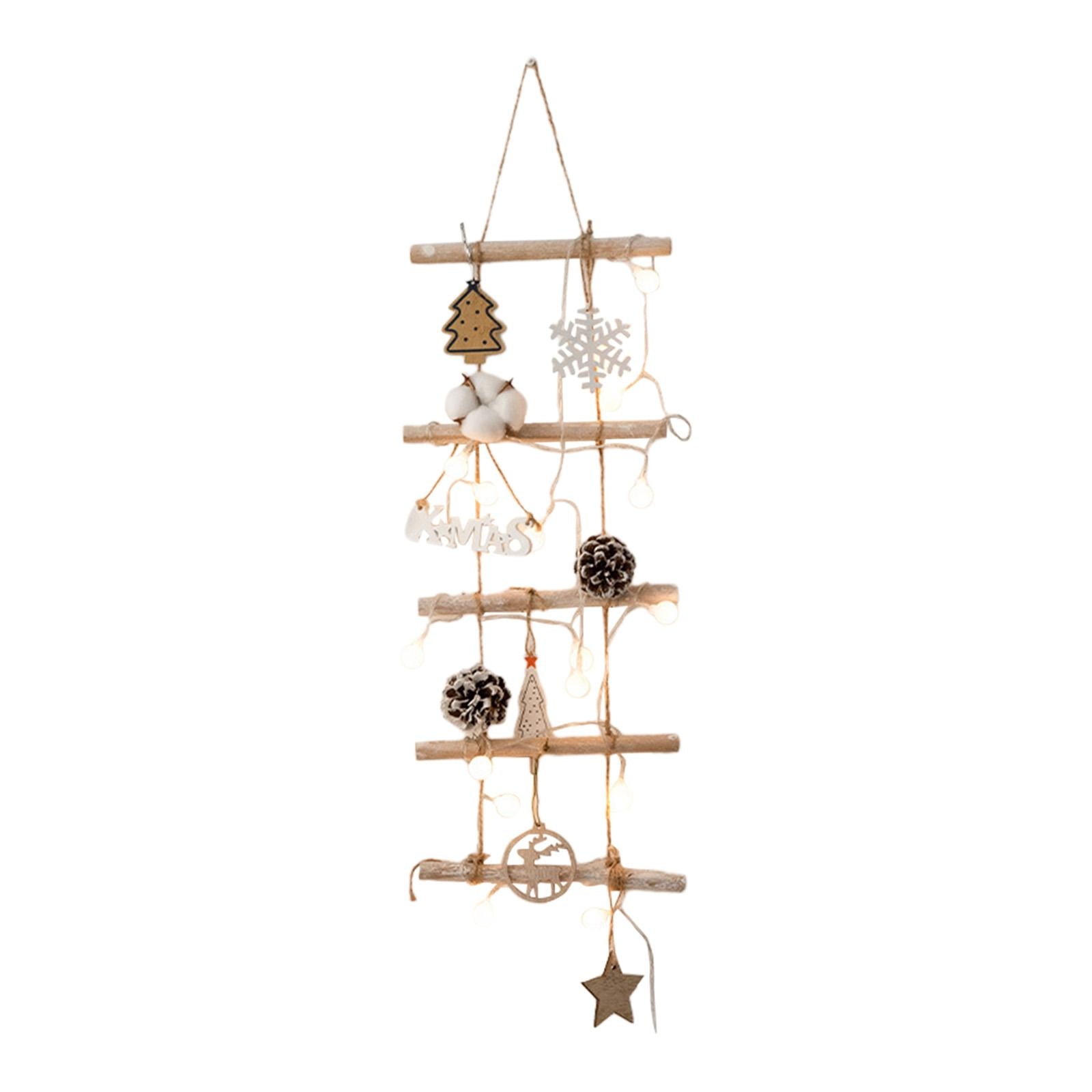 Xmas Tree Branch Decoration Lights Decor Wall for Office Living Room Bedroom Style C