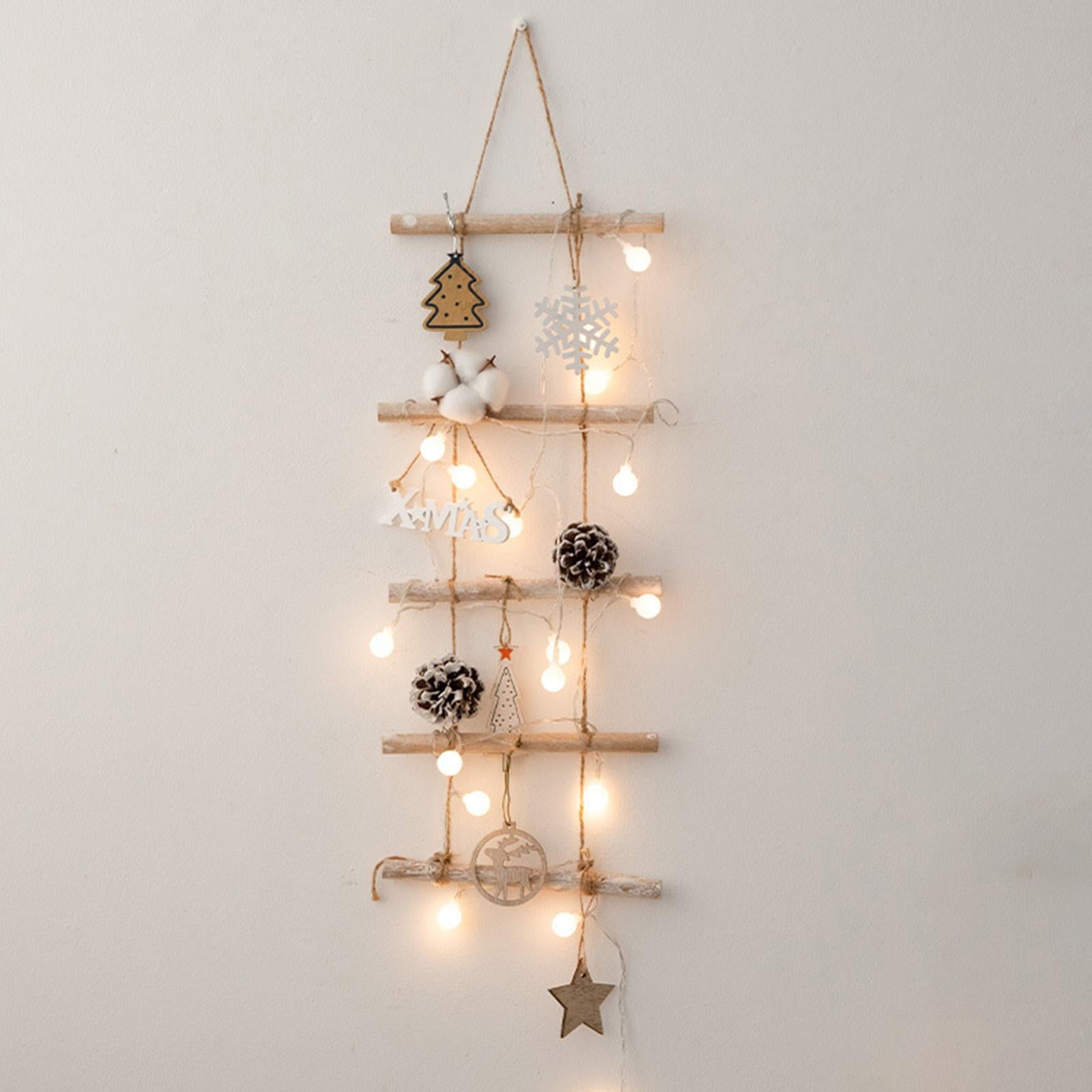 Xmas Tree Branch Decoration Lights Decor Wall for Office Living Room Bedroom Style C