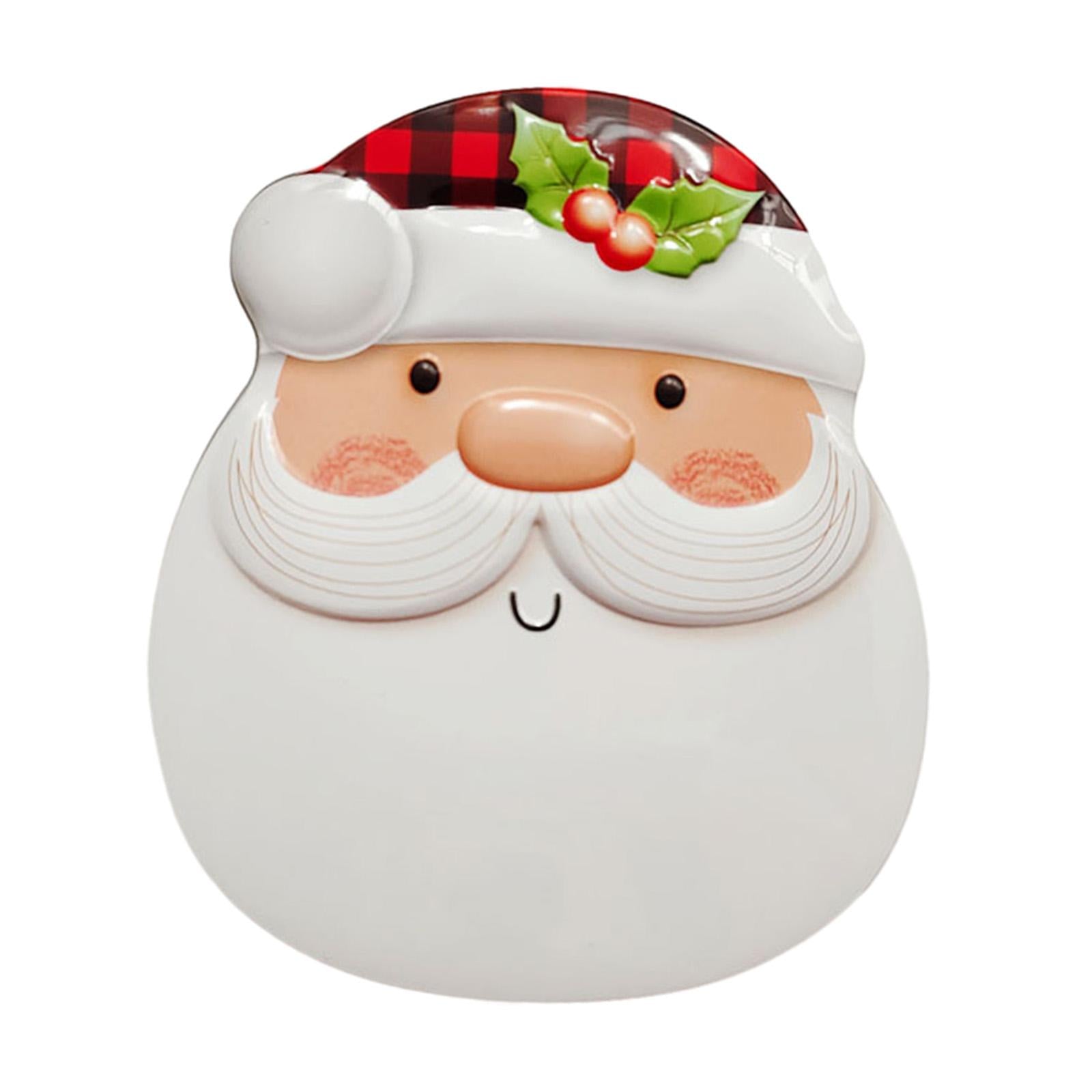 Xmas Candy Box Ornament Chocolate Iron Cookie Sweets Cookie Jar for Festival Santa Claus