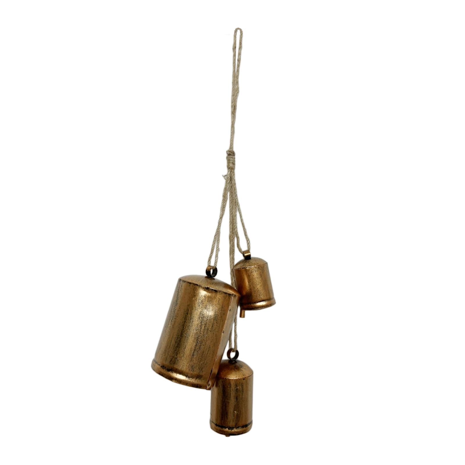 Rustic Hanging Bells 36 cm Length Gifts Handicrafts Shabby Chic Bells