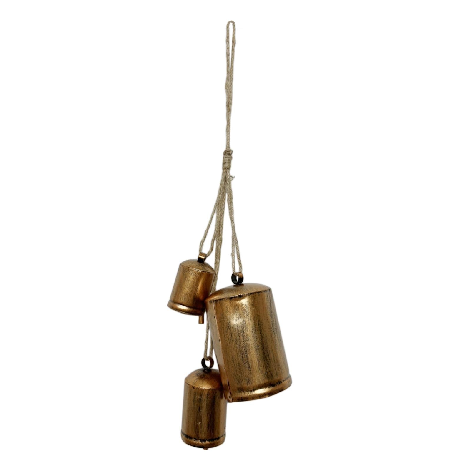 Rustic Hanging Bells 36 cm Length Gifts Handicrafts Shabby Chic Bells