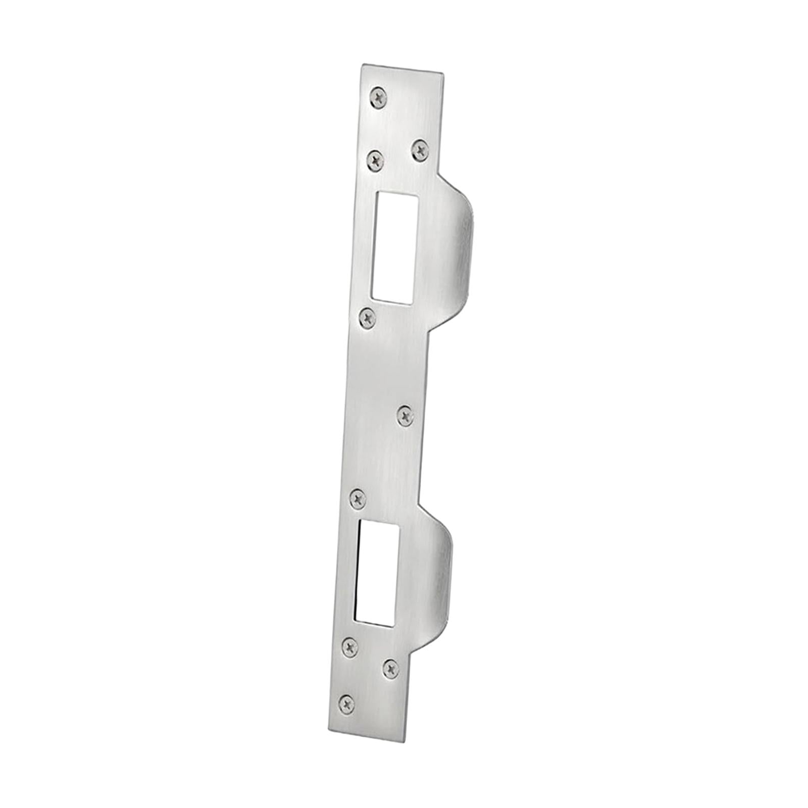 Security Door Strike Plate for 5-1/2 in to 6 in Hole Center Metal Heavy Duty White