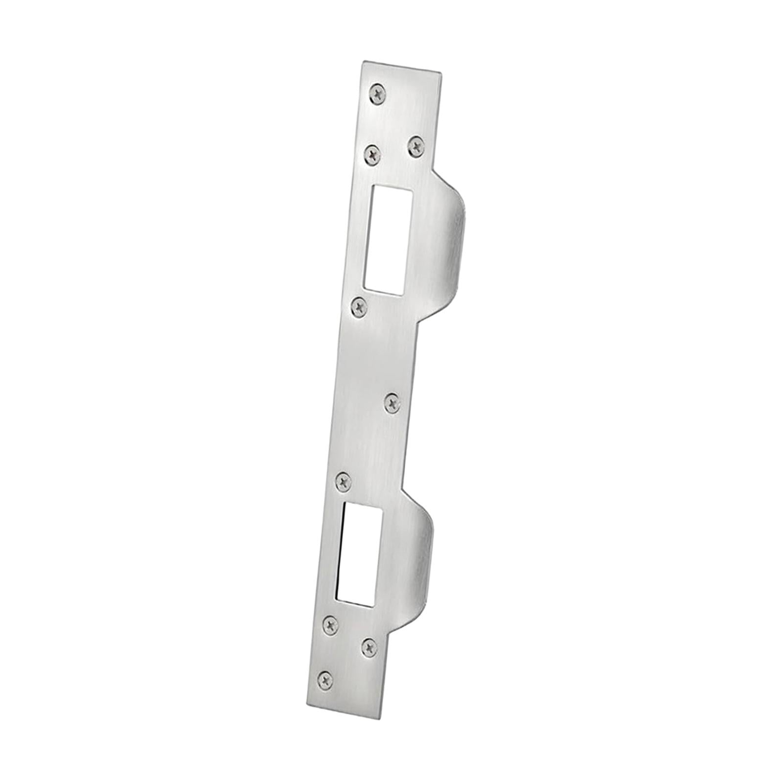 Security Door Strike Plate for 5-1/2 in to 6 in Hole Center Metal Heavy Duty White
