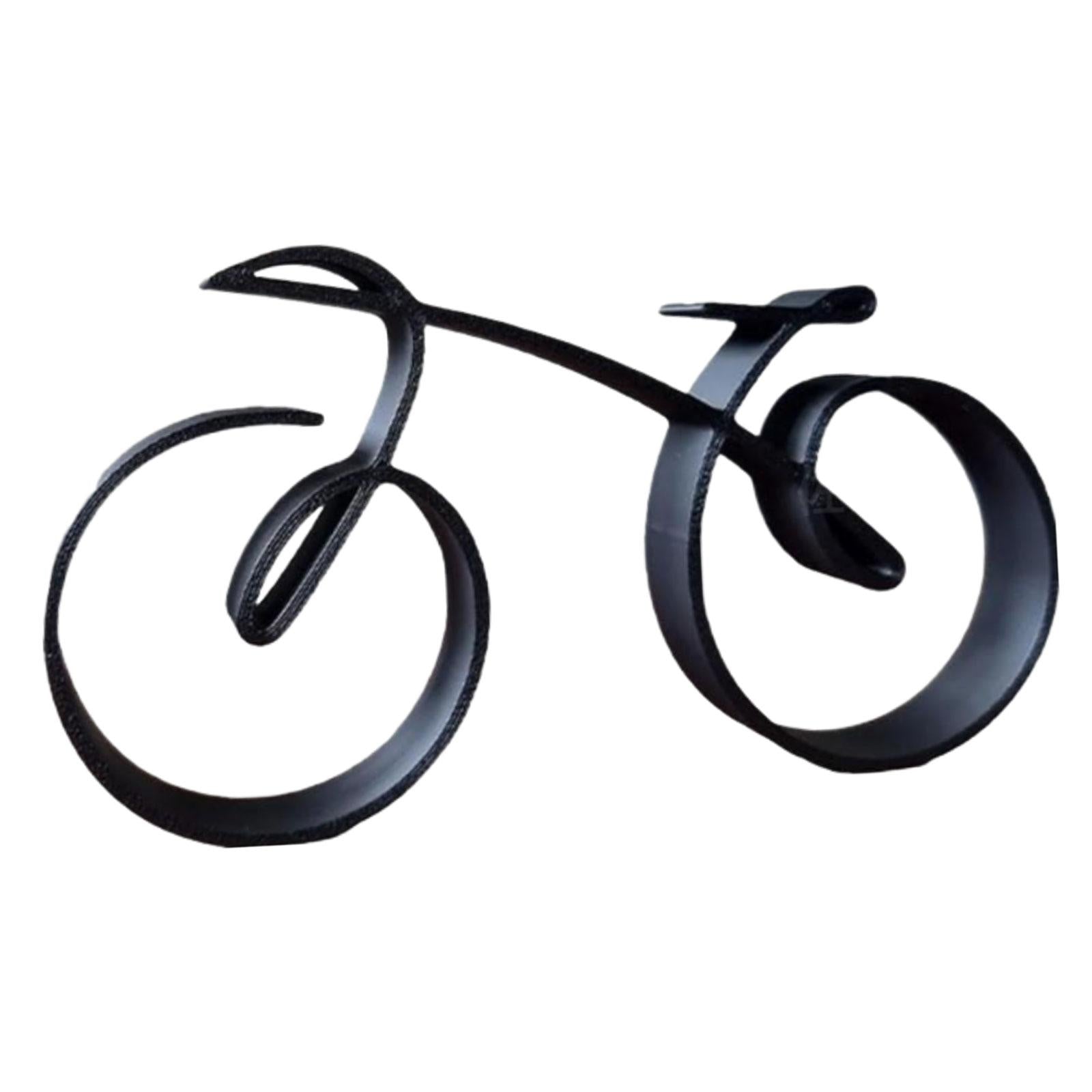 Bicycle Sculpture Black Metal Collections for Bicycle Lovers Mini Room Decor