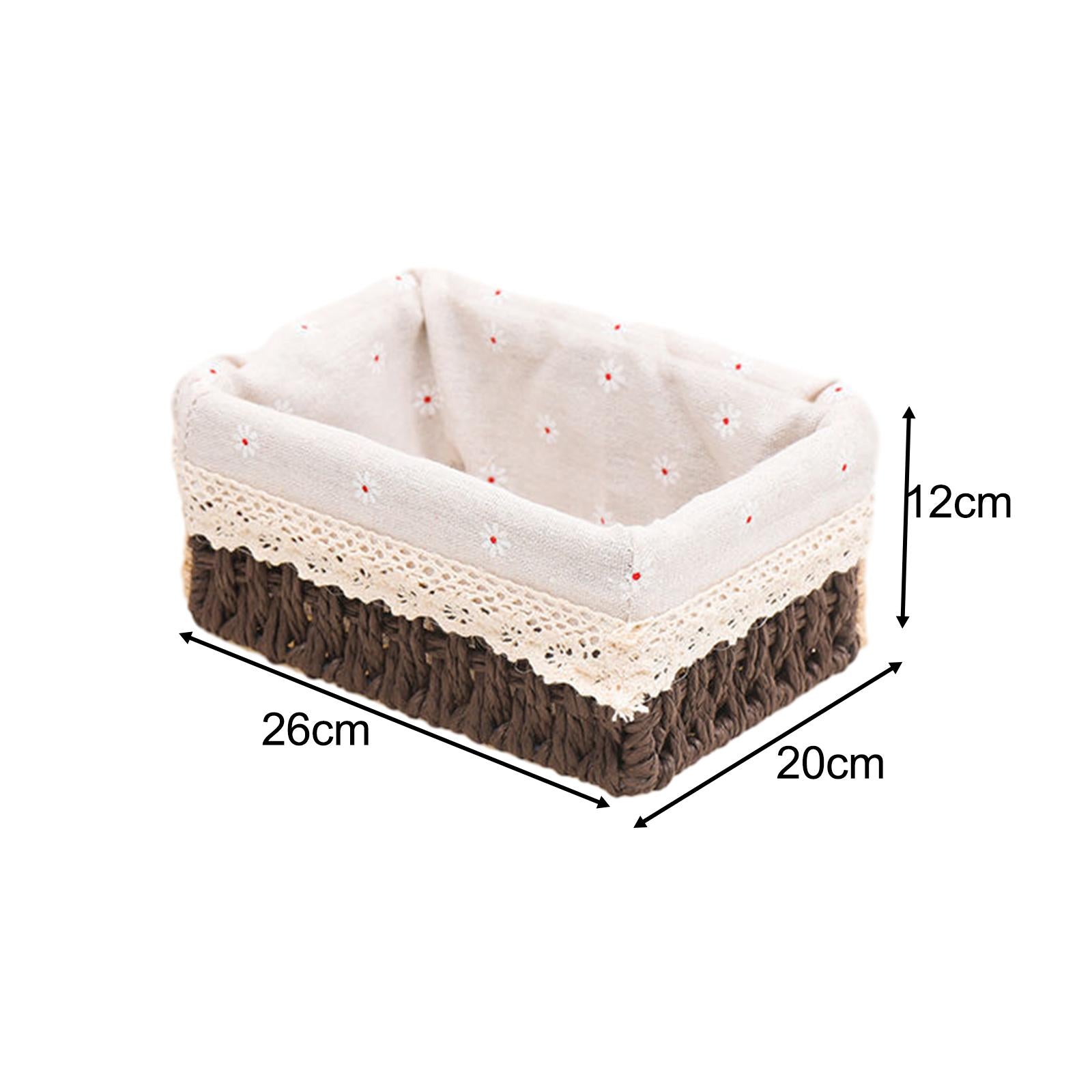 Desktop Storage Basket Stackable Cabinet Organizer for Vanity Shelves Closet Coffee L no Lid