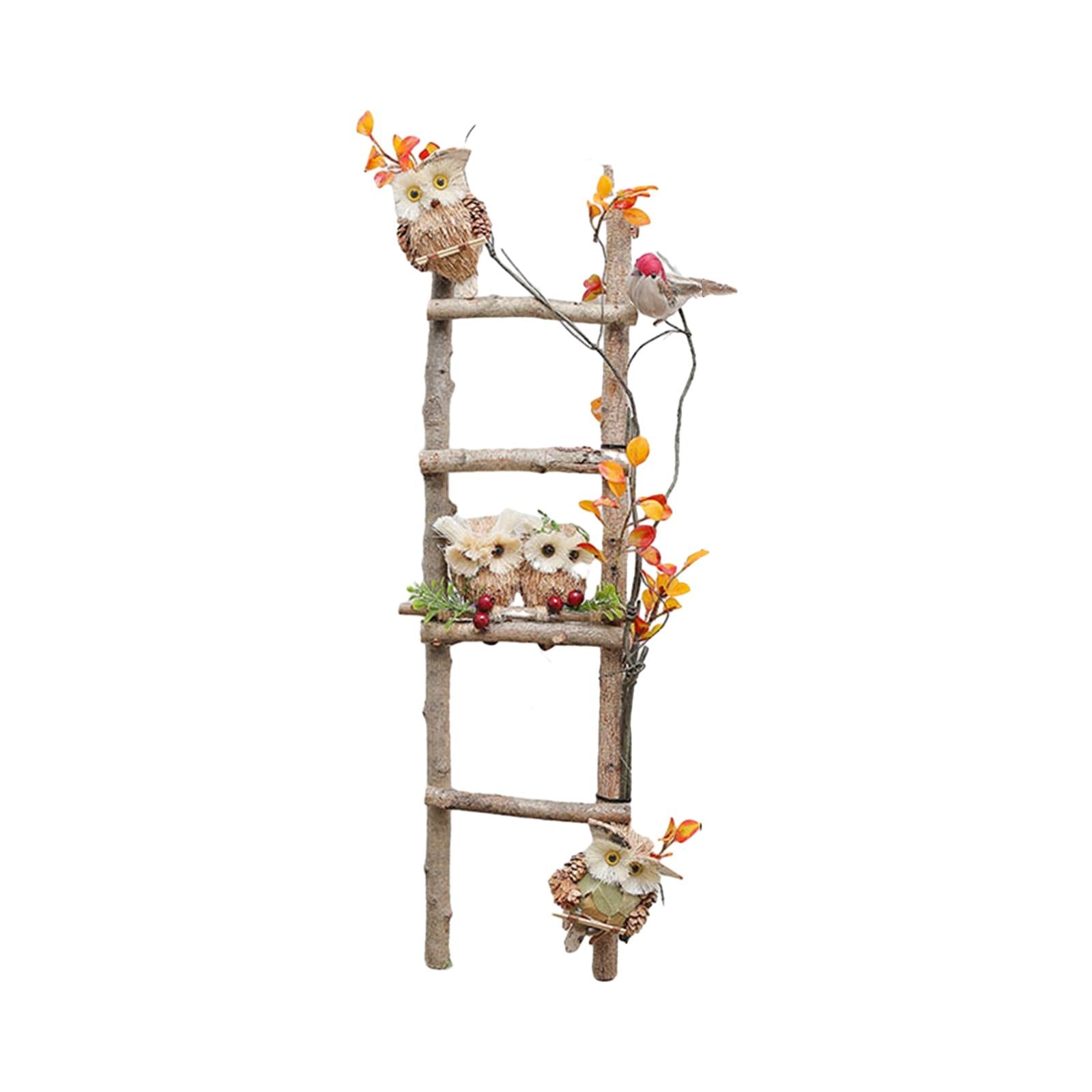 Miniature Wood Ladder Scene Layout Garden Ladder for Bar Farmhouse Courtyard Style C
