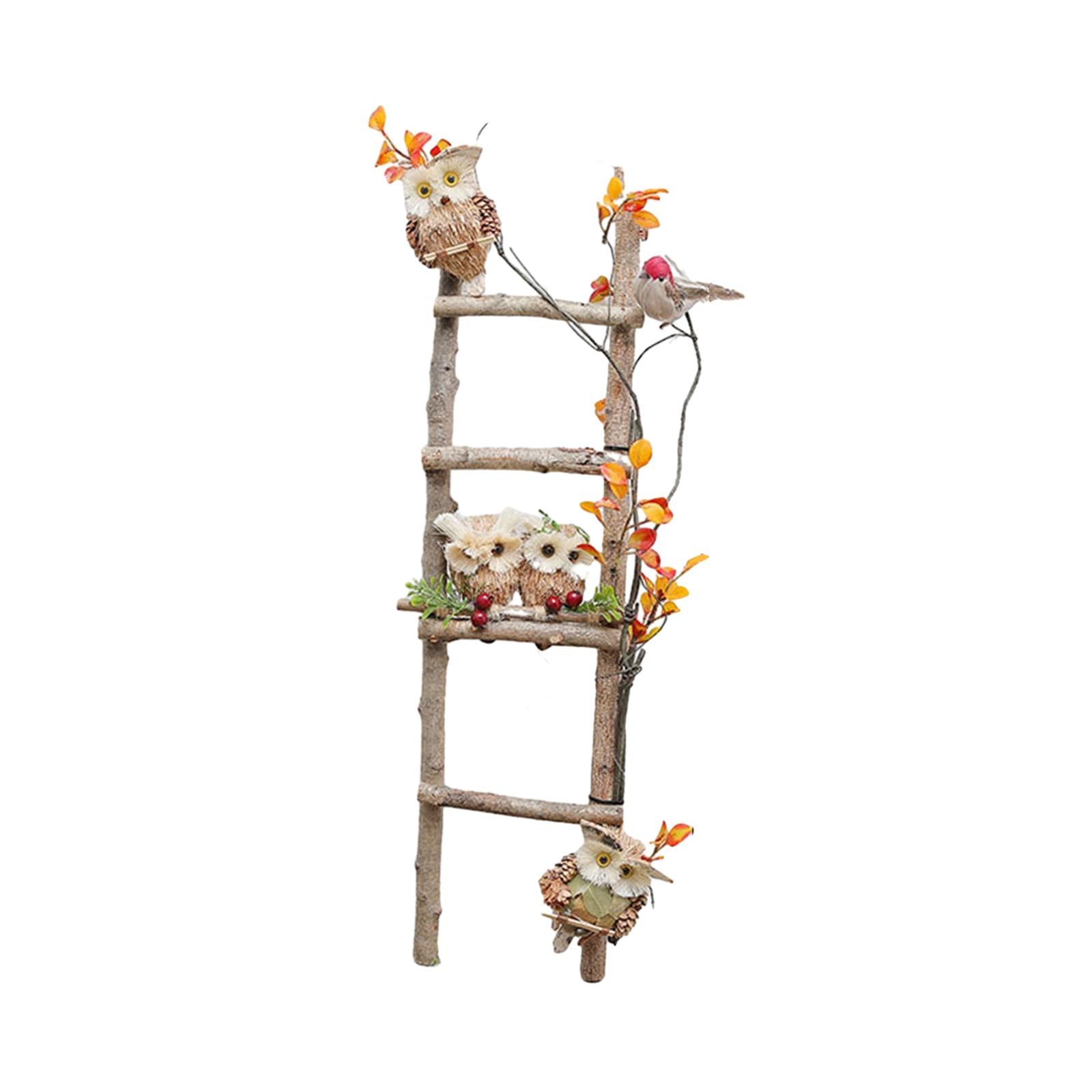 Miniature Wood Ladder Scene Layout Garden Ladder for Bar Farmhouse Courtyard Style C
