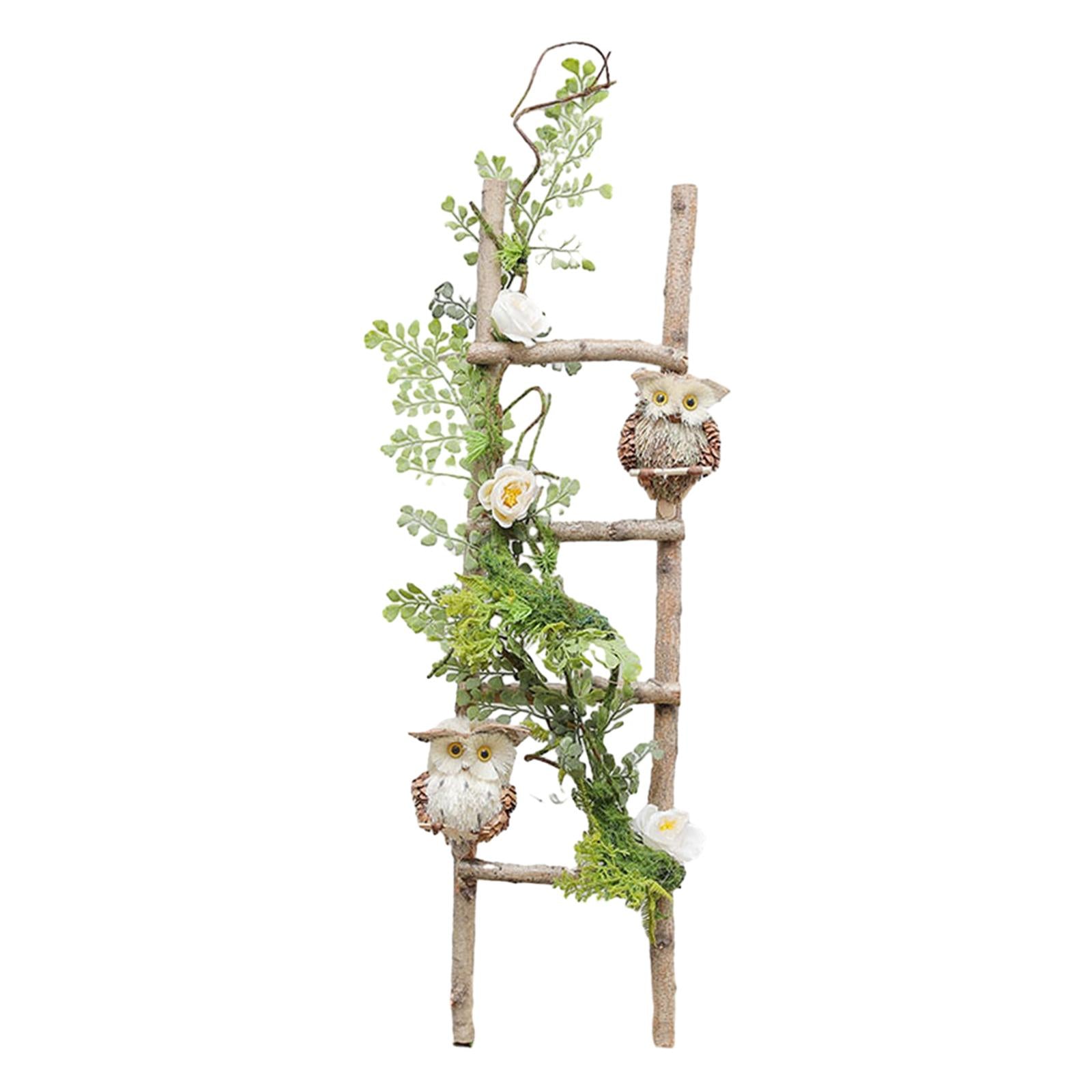 Miniature Wood Ladder Scene Layout Garden Ladder for Bar Farmhouse Courtyard Style D