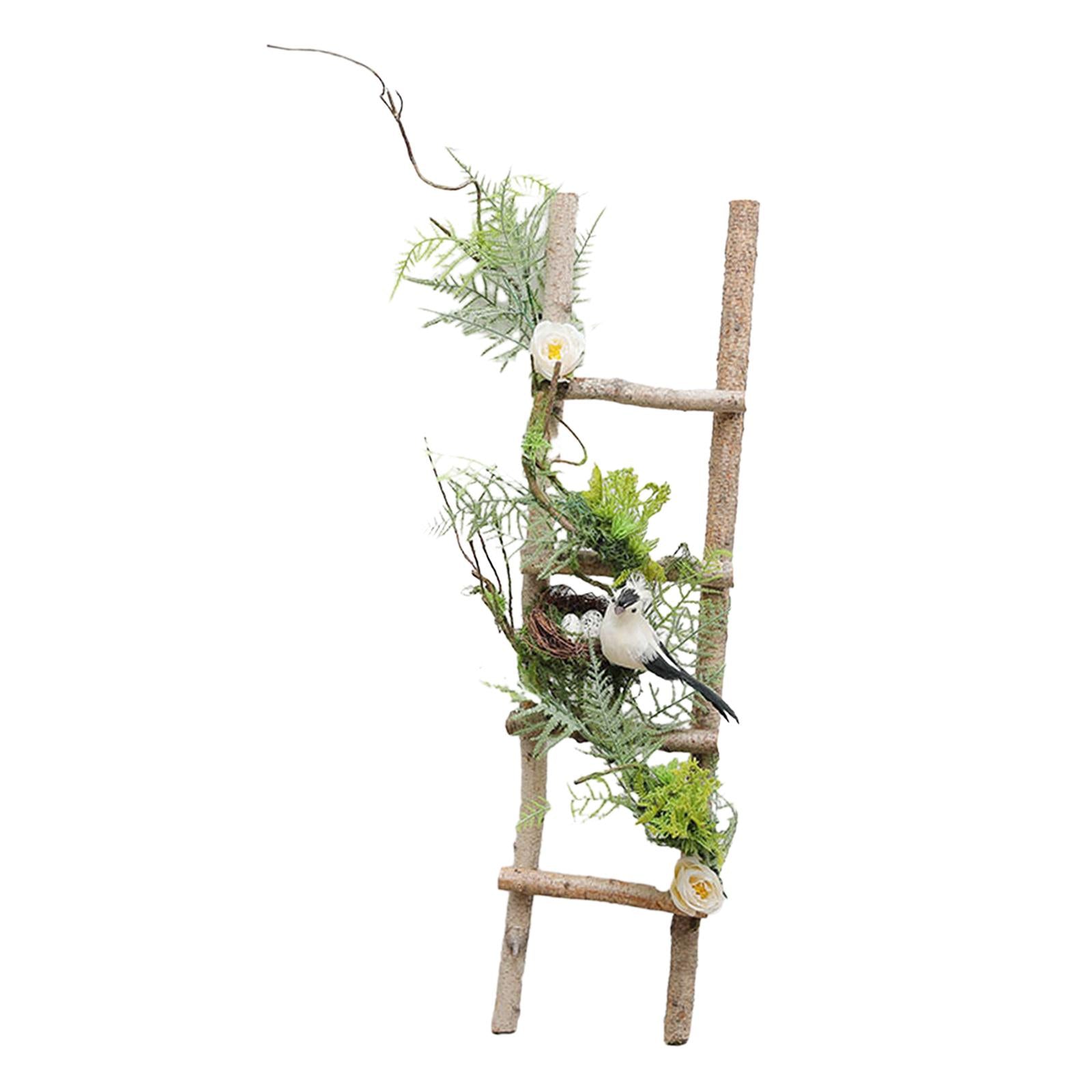 Miniature Wood Ladder Scene Layout Garden Ladder for Bar Farmhouse Courtyard Style F