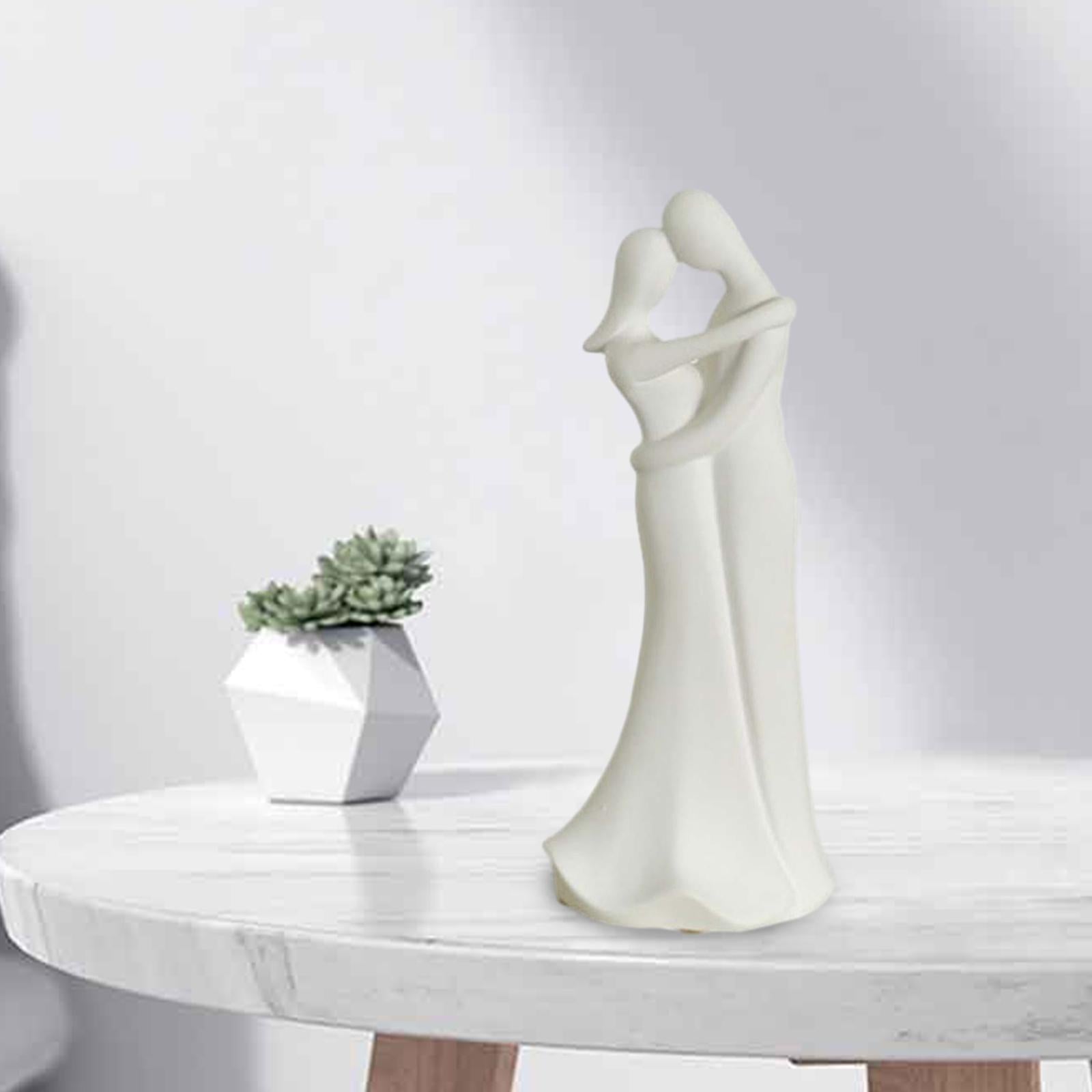 Couple Statue Art Crafts Nordic Ornament Decorative Lover for Home Table Bar D