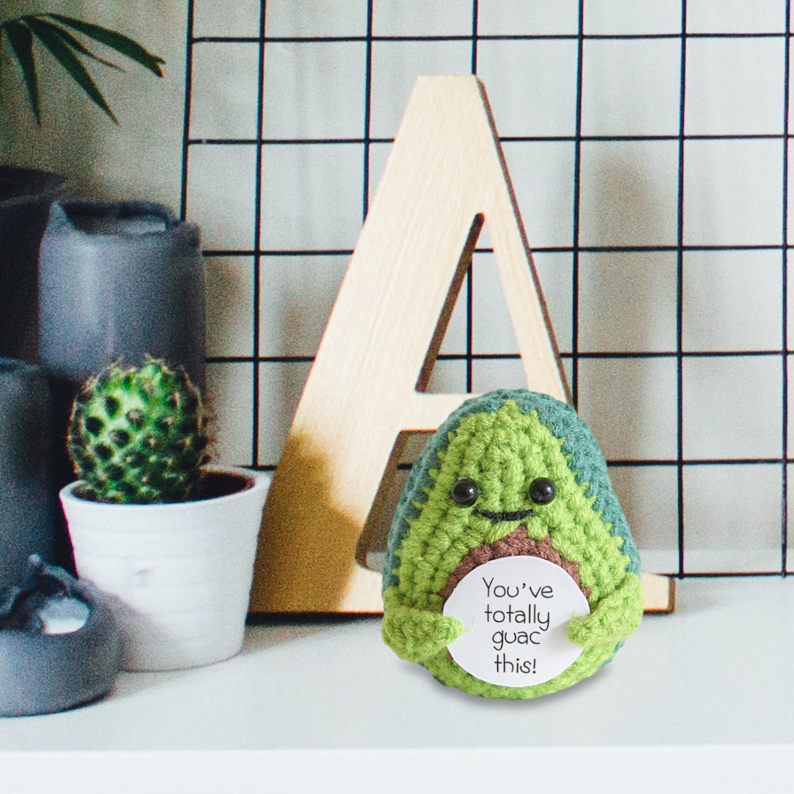 Funny Positive Doll Figurines for Car Interior Accessories Birthday New Year avocado