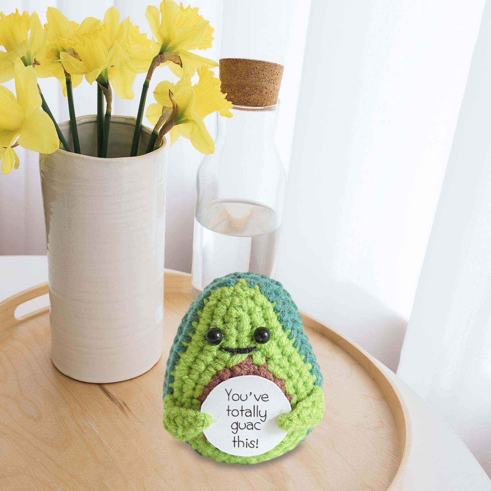 Funny Positive Doll Figurines for Car Interior Accessories Birthday New Year avocado
