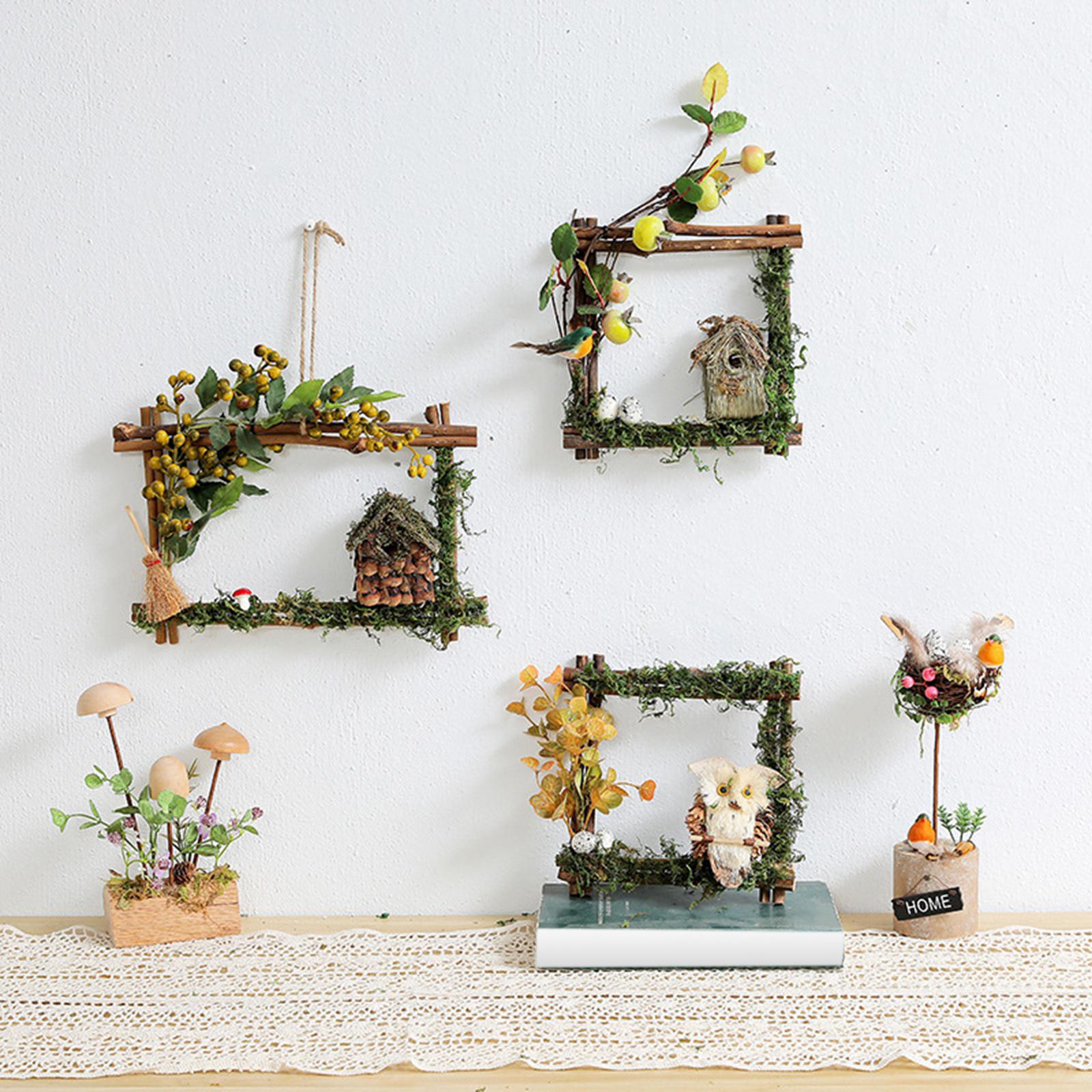 Simulated Bird Nest Mini Birds Nest Birds Landscape Decoration for Courtyard