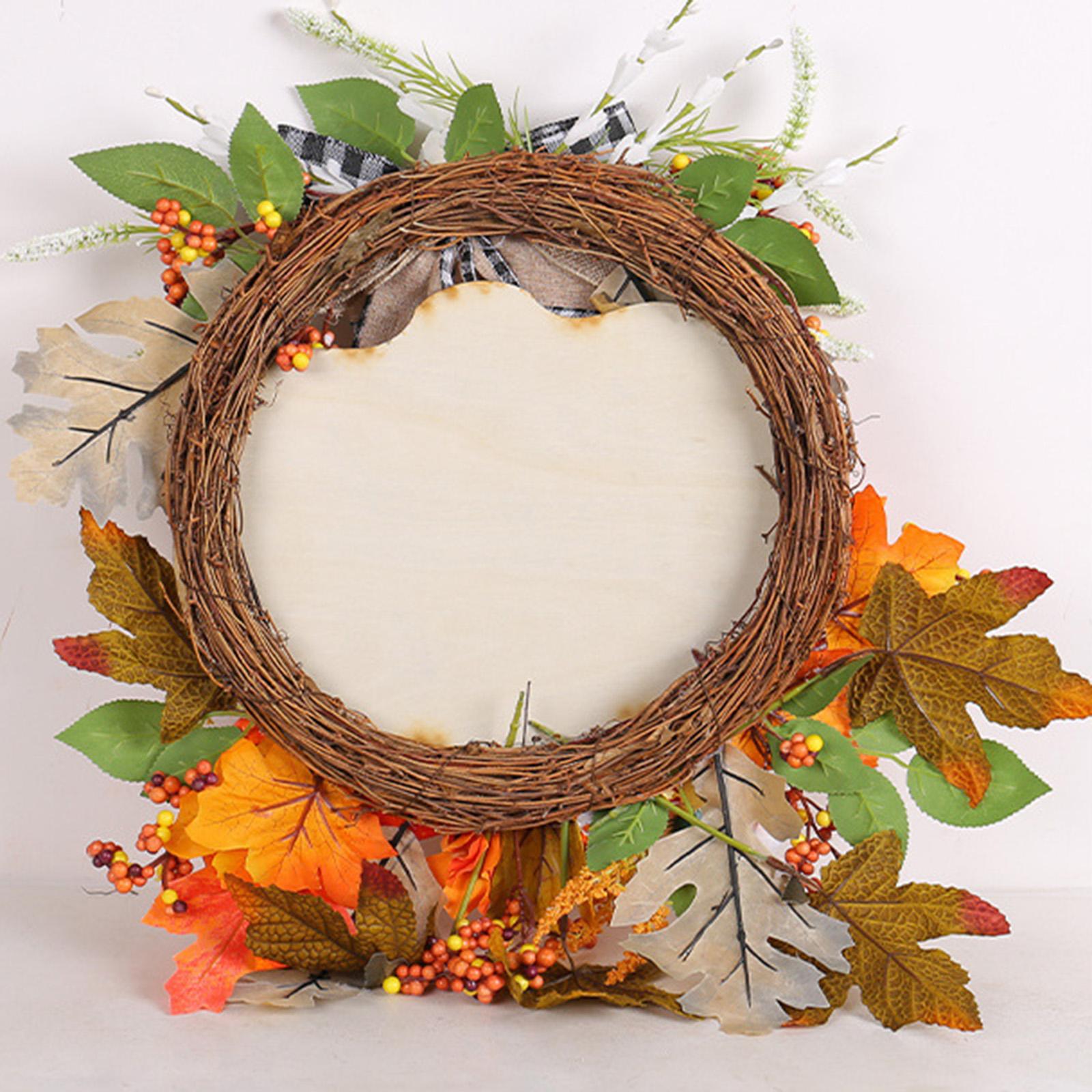 Harvest Fall Wreath Pumpkin Hanger Thanksgiving Wreath for Porch Home Party